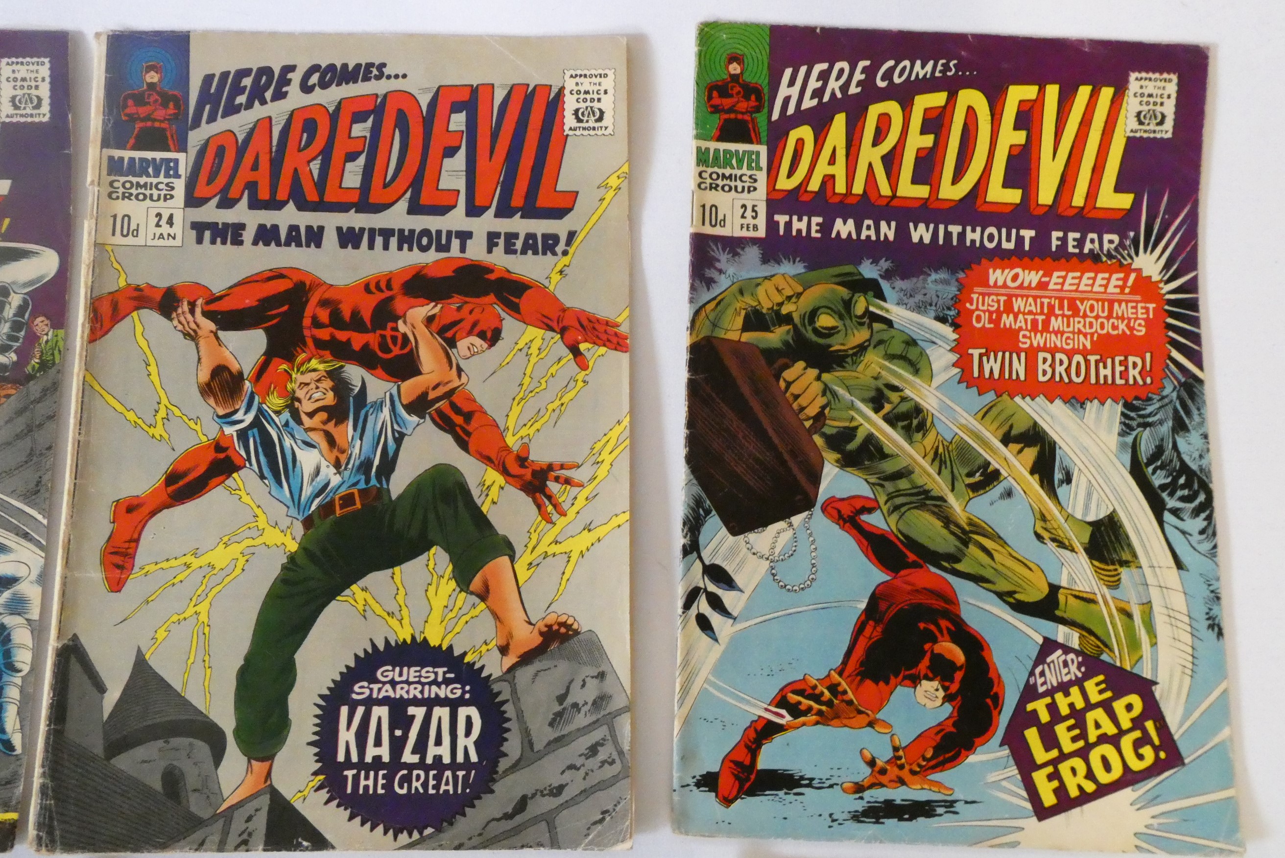 Marvel's Daredevil no. 21, 23-35, including heroes such as Spiderman and Thor, condition used with Image