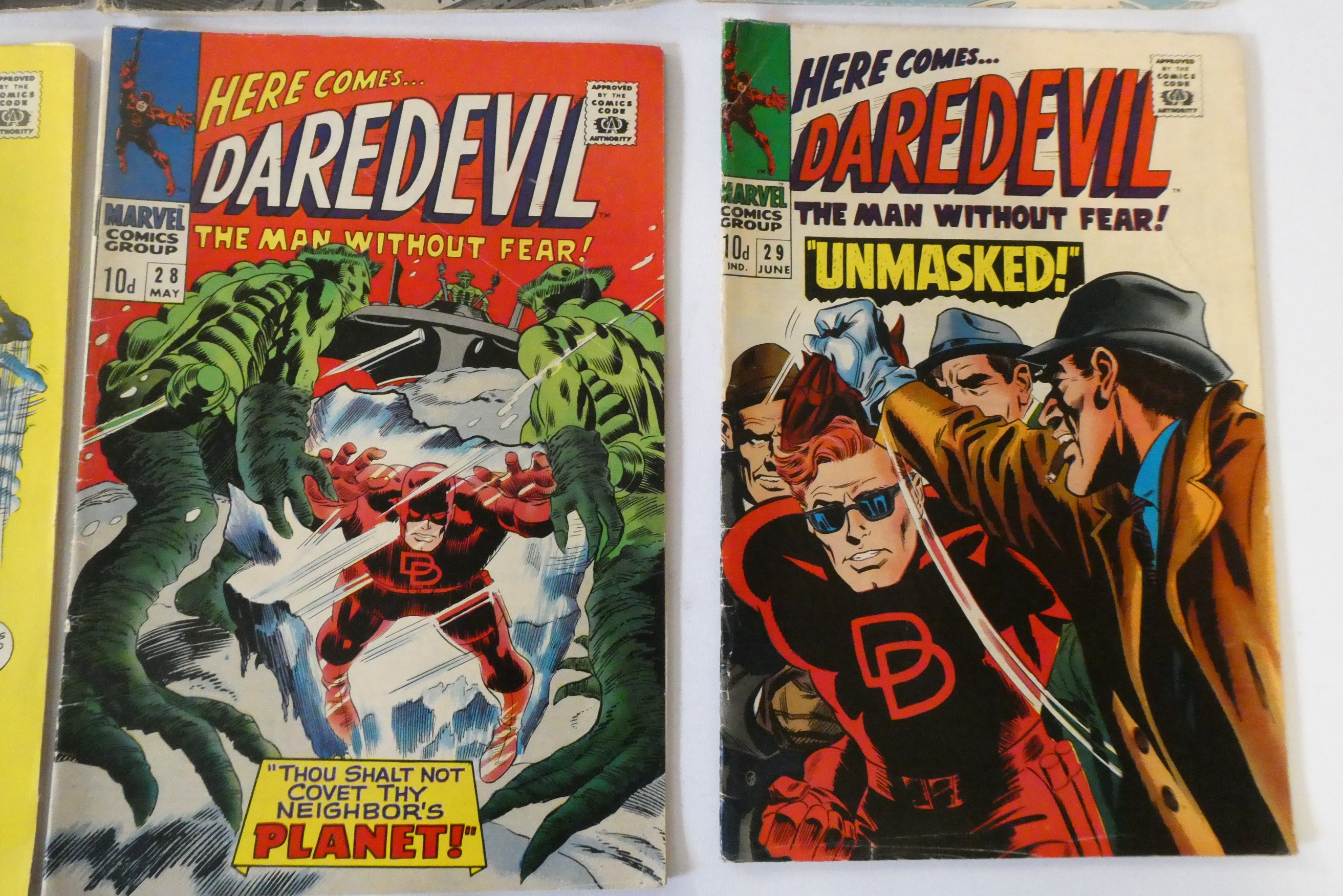 Marvel's Daredevil no. 21, 23-35, including heroes such as Spiderman and Thor, condition used with Image