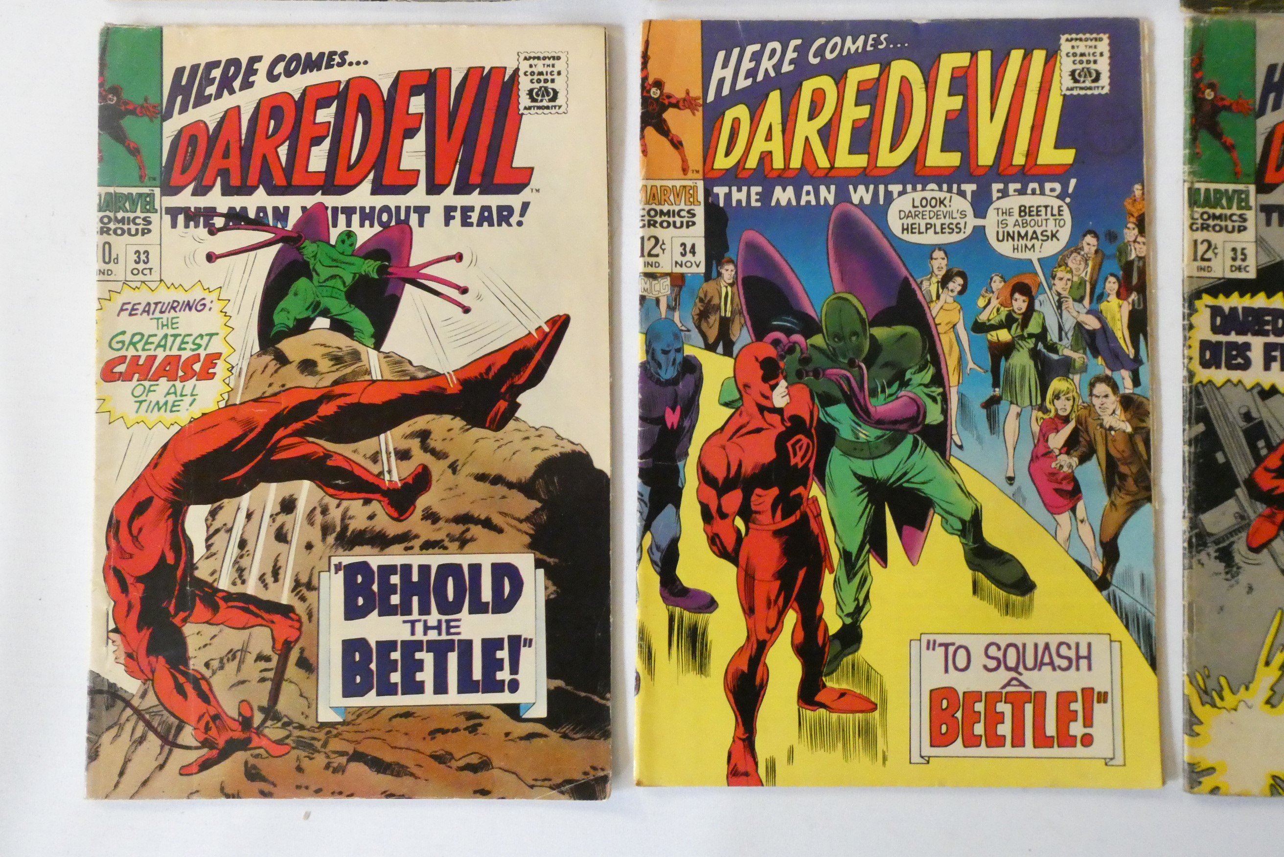Marvel's Daredevil no. 21, 23-35, including heroes such as Spiderman and Thor, condition used with Image