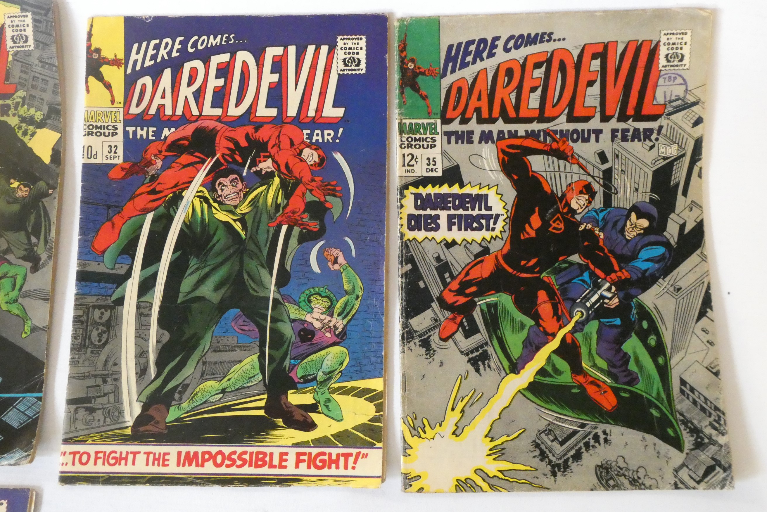 Marvel's Daredevil no. 21, 23-35, including heroes such as Spiderman and Thor, condition used with Image