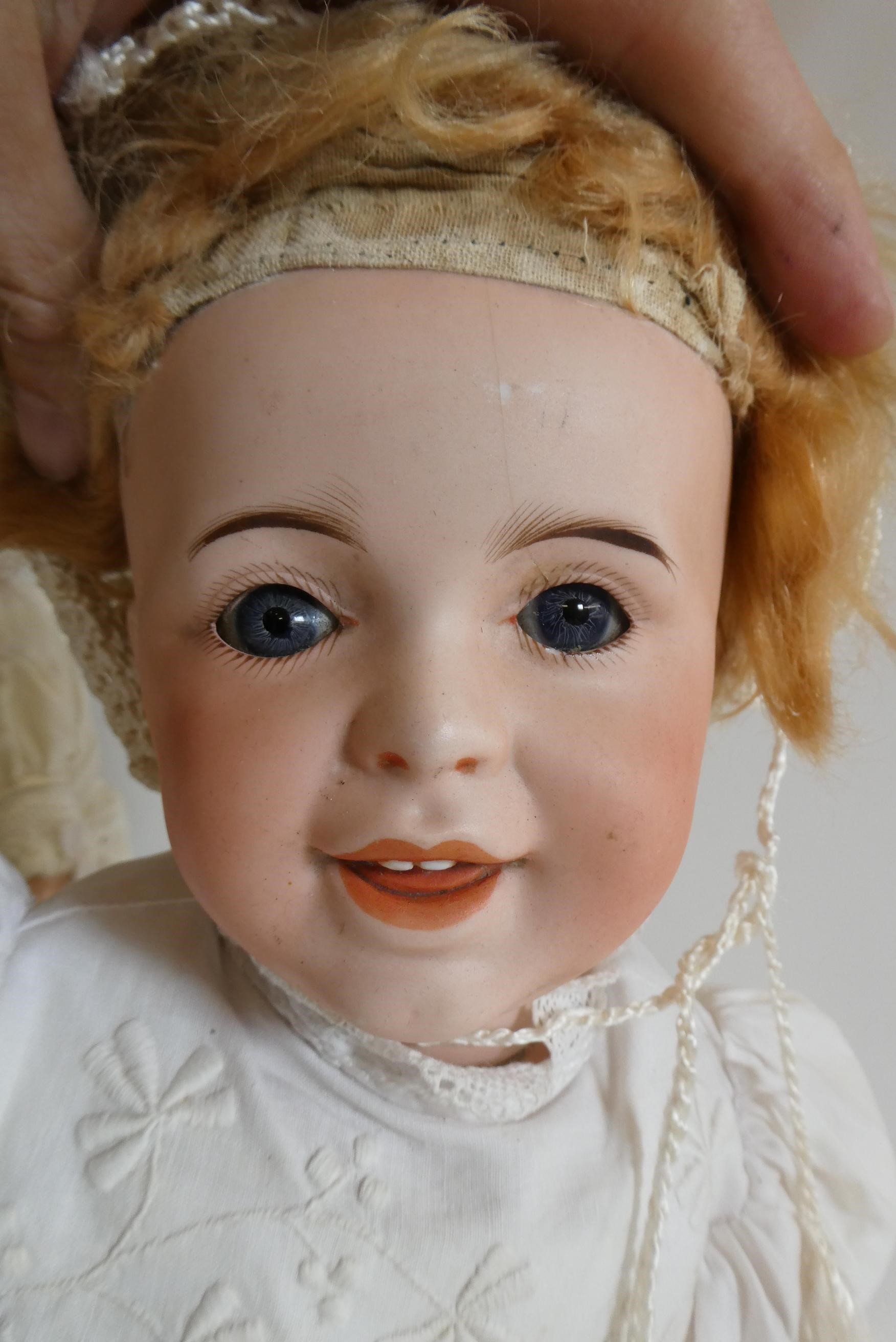 Two bisque socket head dolls Image