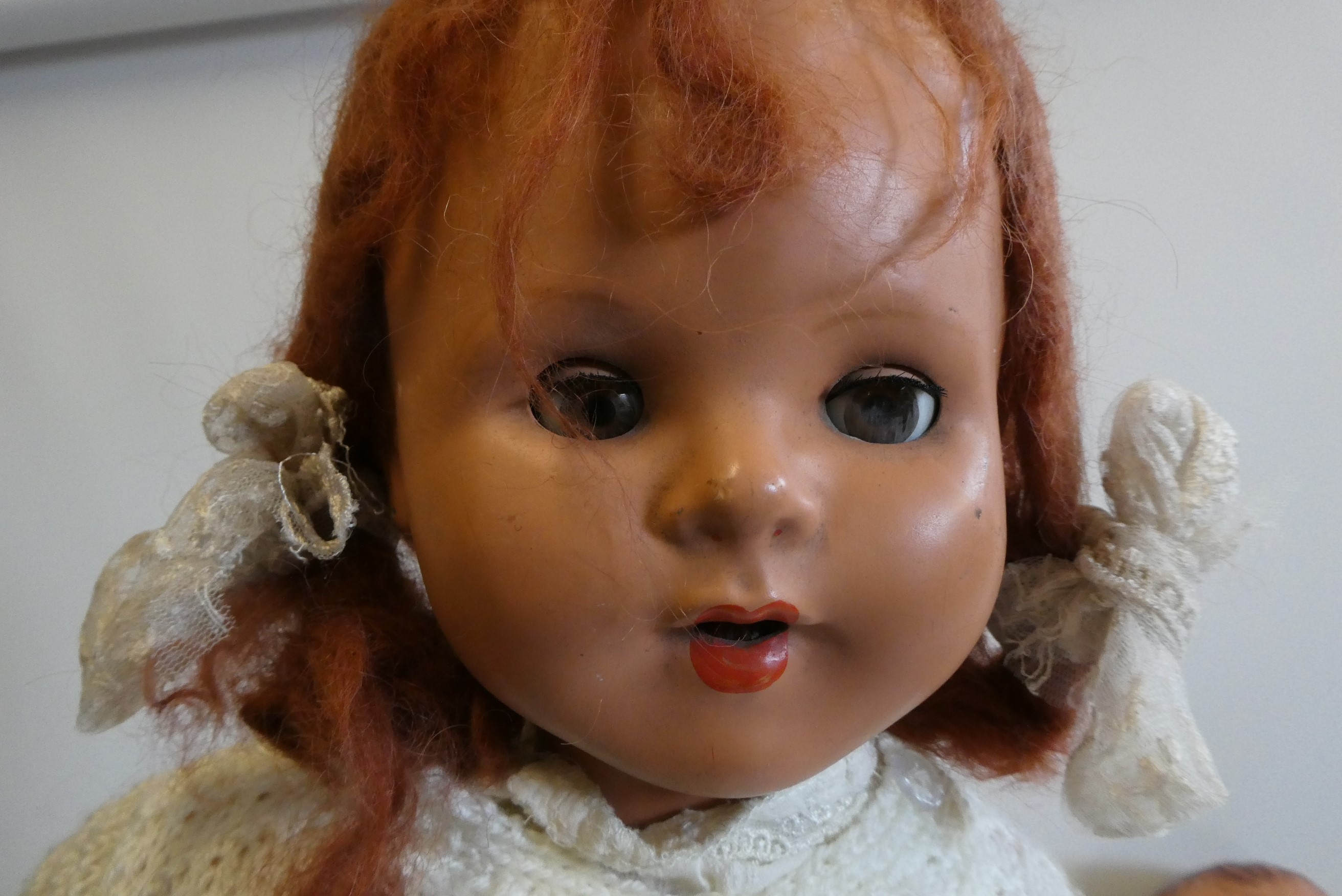 Four vintage dolls, comprising a 23" Frank Popper girl, a 27" Frank Popper boy, a 24" composition Image