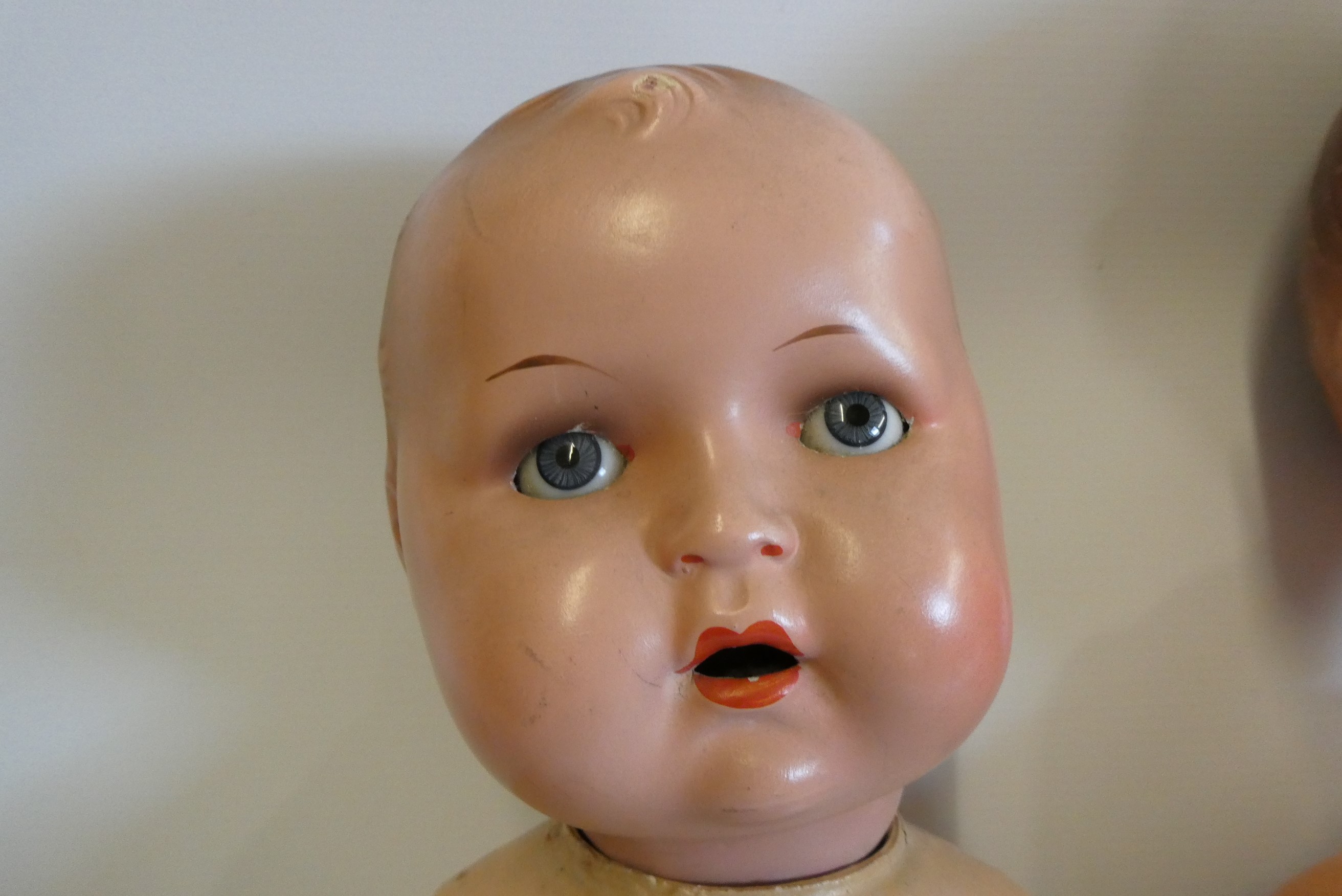 Four vintage dolls, comprising a 23" Frank Popper girl, a 27" Frank Popper boy, a 24" composition Image