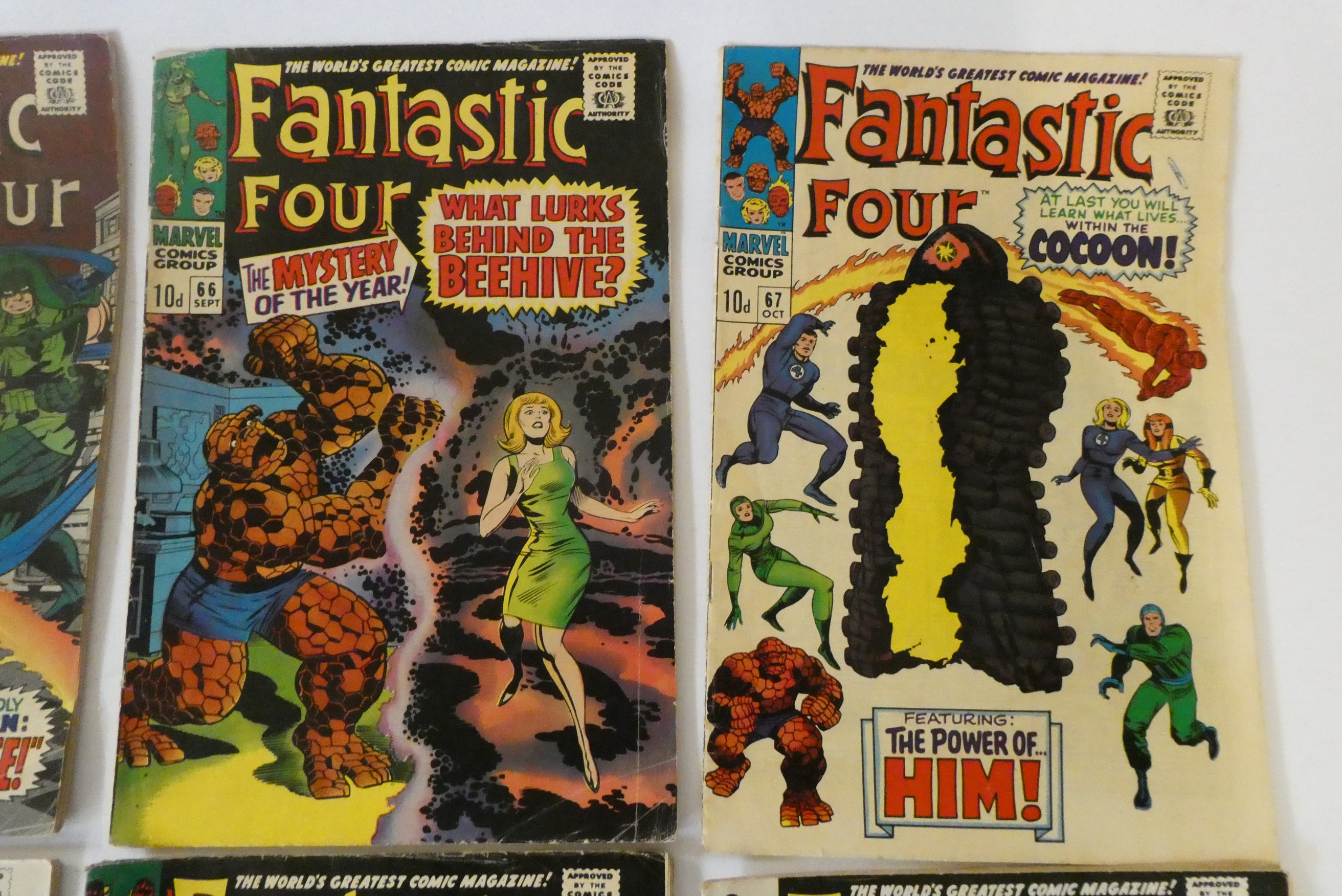 Marvel's Fantastic Four no. 64-70, 72, 74-76, 78, 79, 81 and 82, 10 priced 12c, the rest 10d, in Image