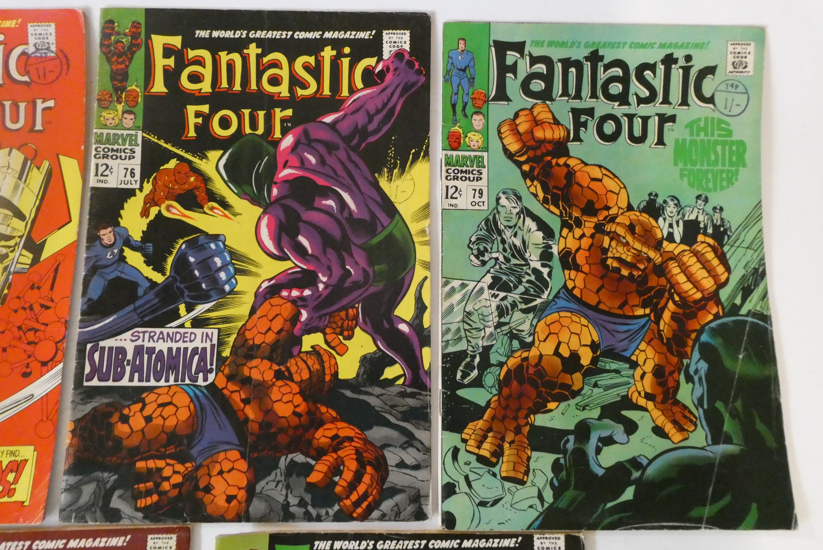 Marvel's Fantastic Four no. 64-70, 72, 74-76, 78, 79, 81 and 82, 10 priced 12c, the rest 10d, in Image