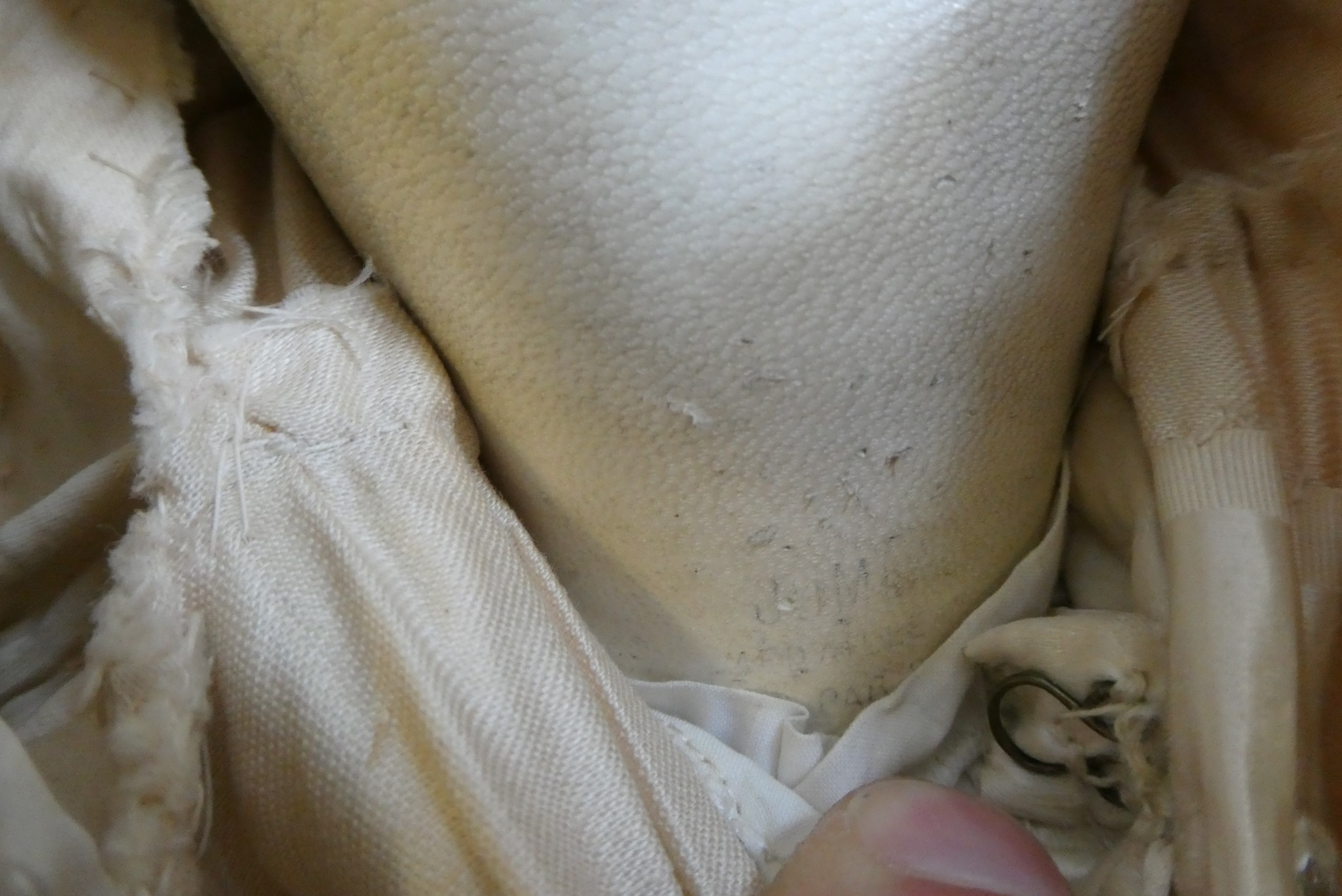 A Jumeau bisque shoulder head doll with blue glass fixed eyes Image