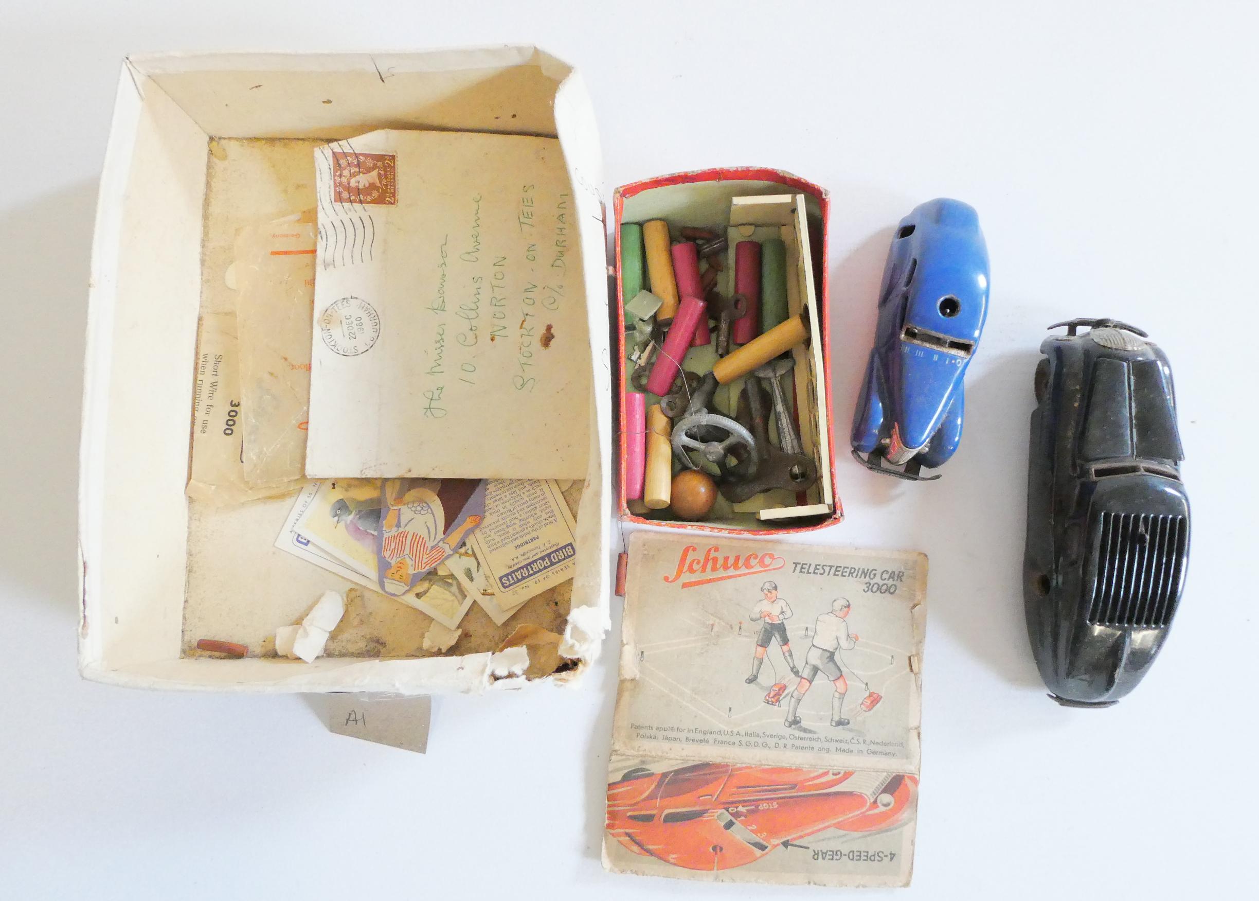 Schuco Telesteering 3000 with accessories and box, good, and a Kommando Anno 2000 (some minor Image