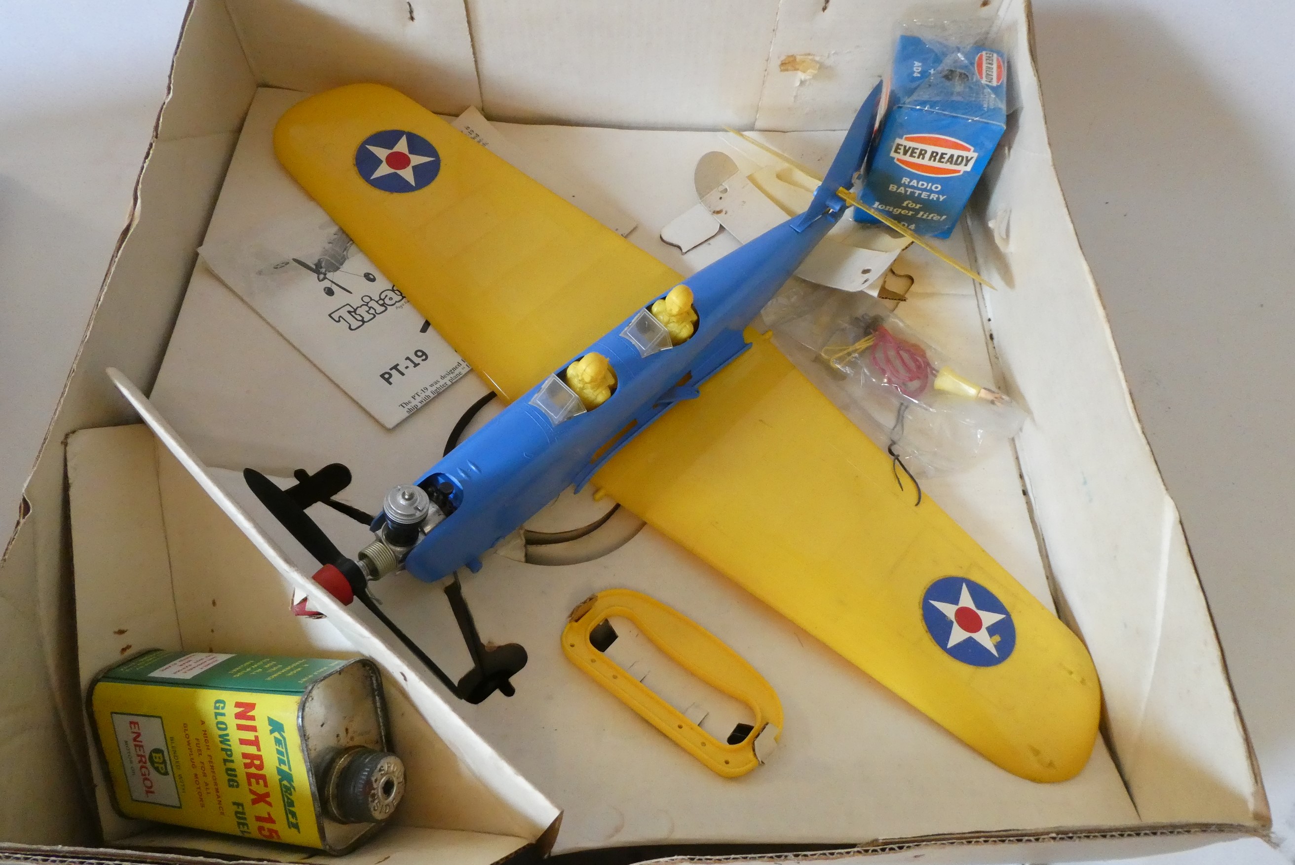 Triang/Cox P19 control line trainer. This is a rare Image