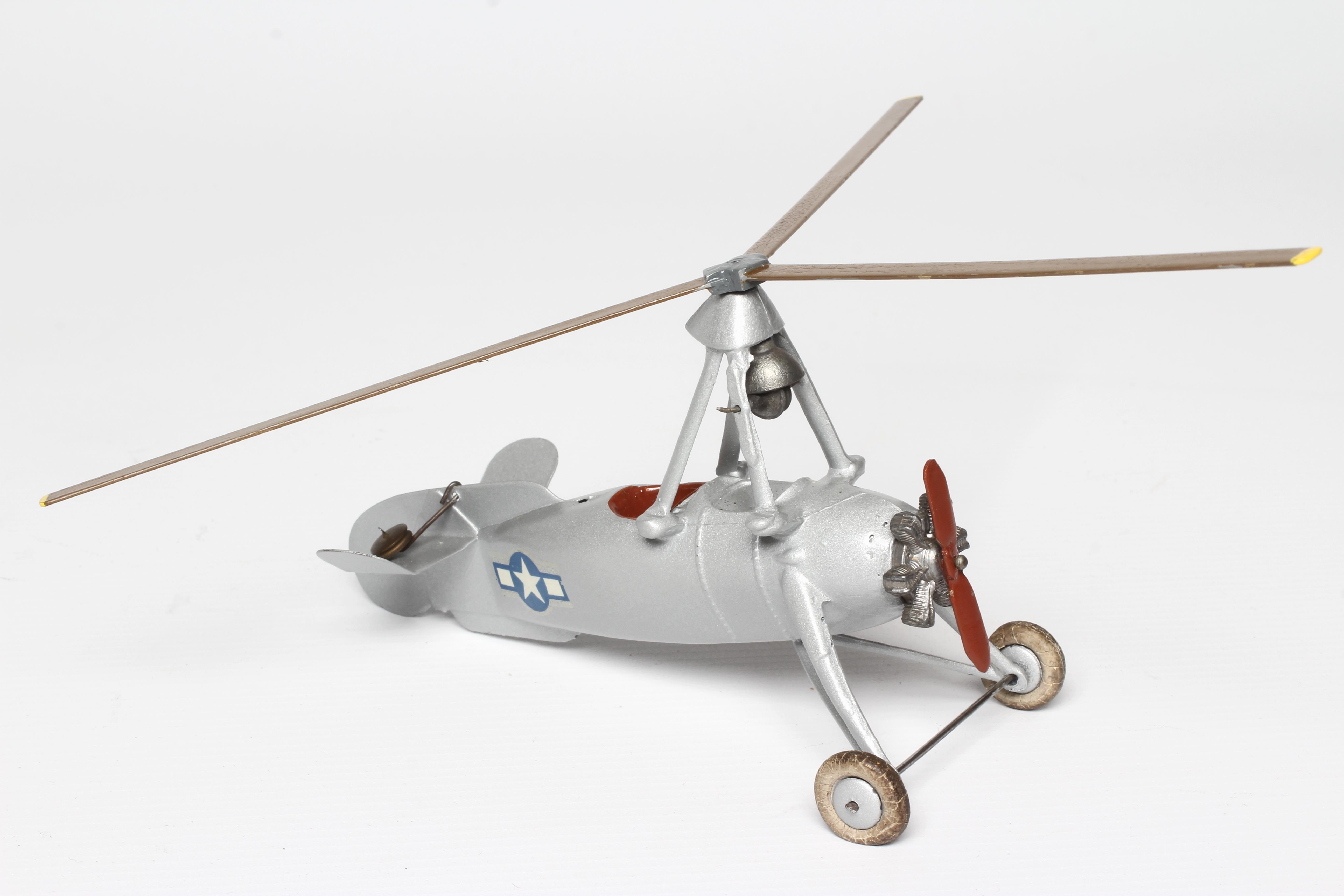Britains Army Auto Gyro repainted silver with USA star, good (Est. plus 24% premium inc. VAT) Image