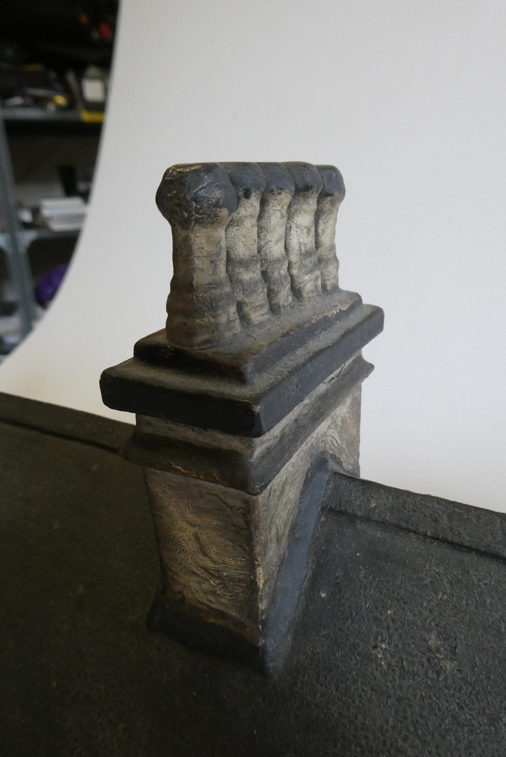 A Victorian doll's house/trunk in the form of a two house street Image