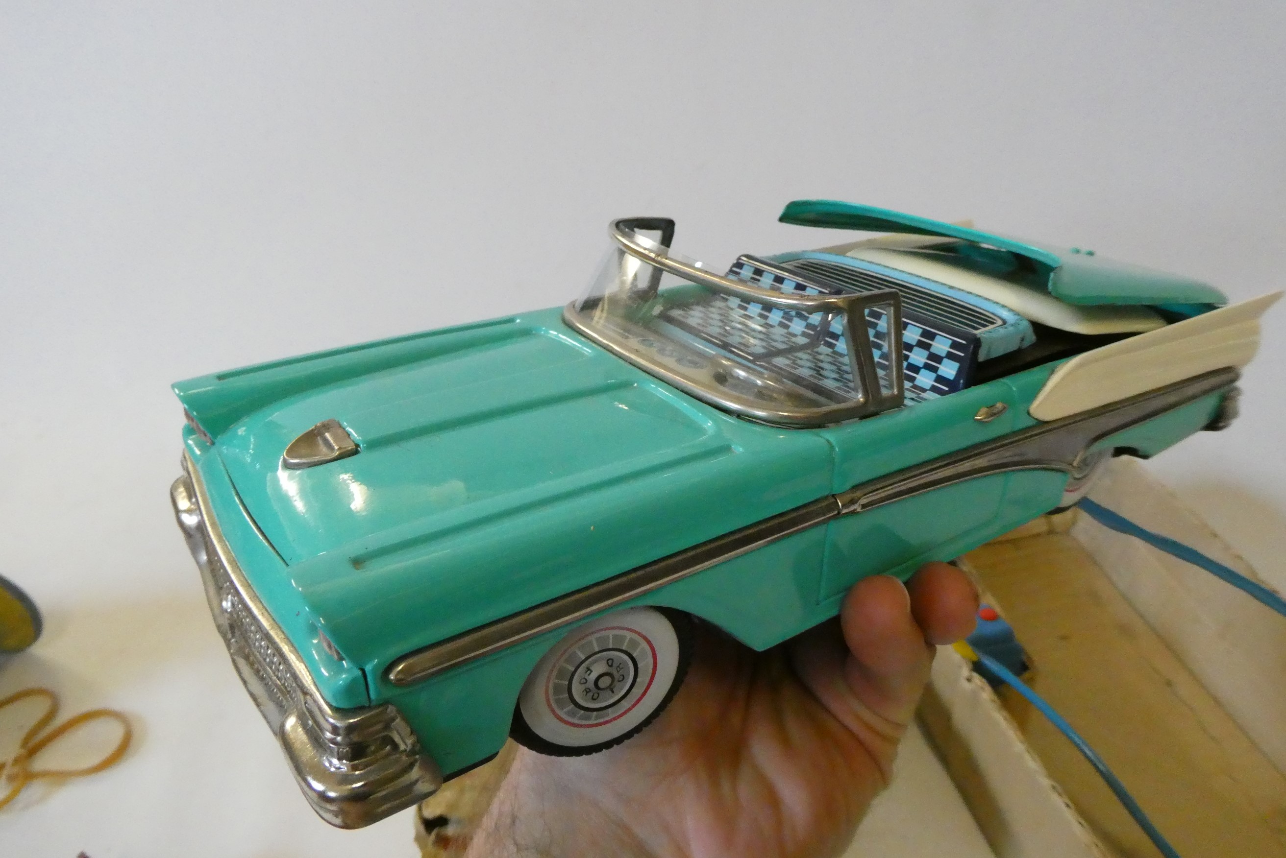 A Gragstan Corporation remote control battery operated Ford Fairlane car, motor runs when battery Image