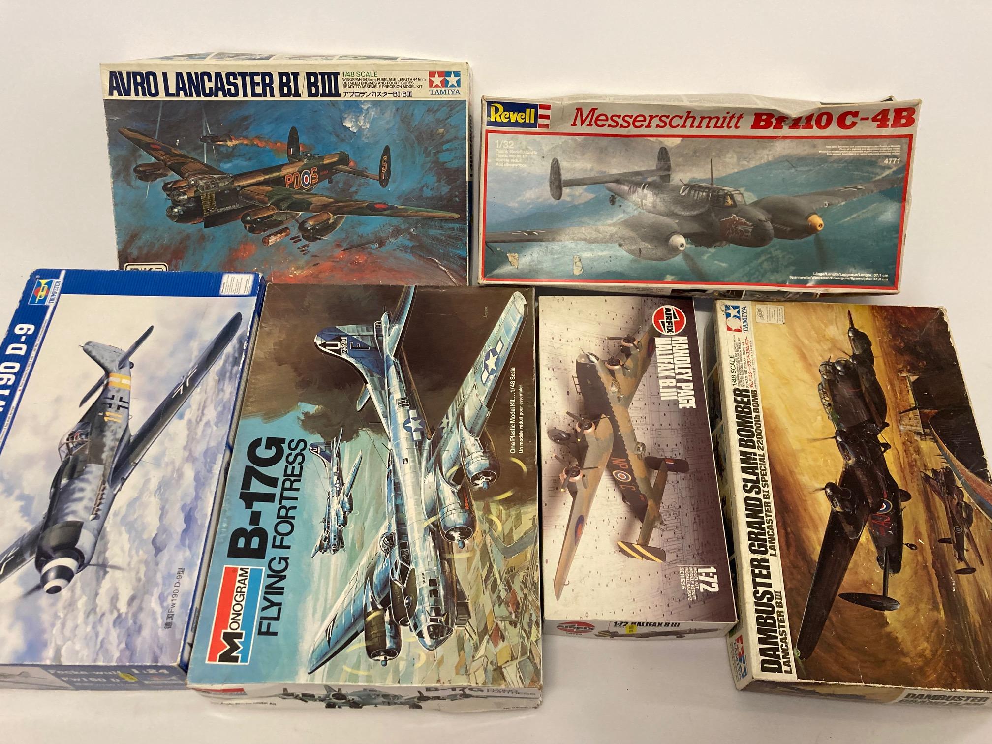 Six model aircraft kits Image