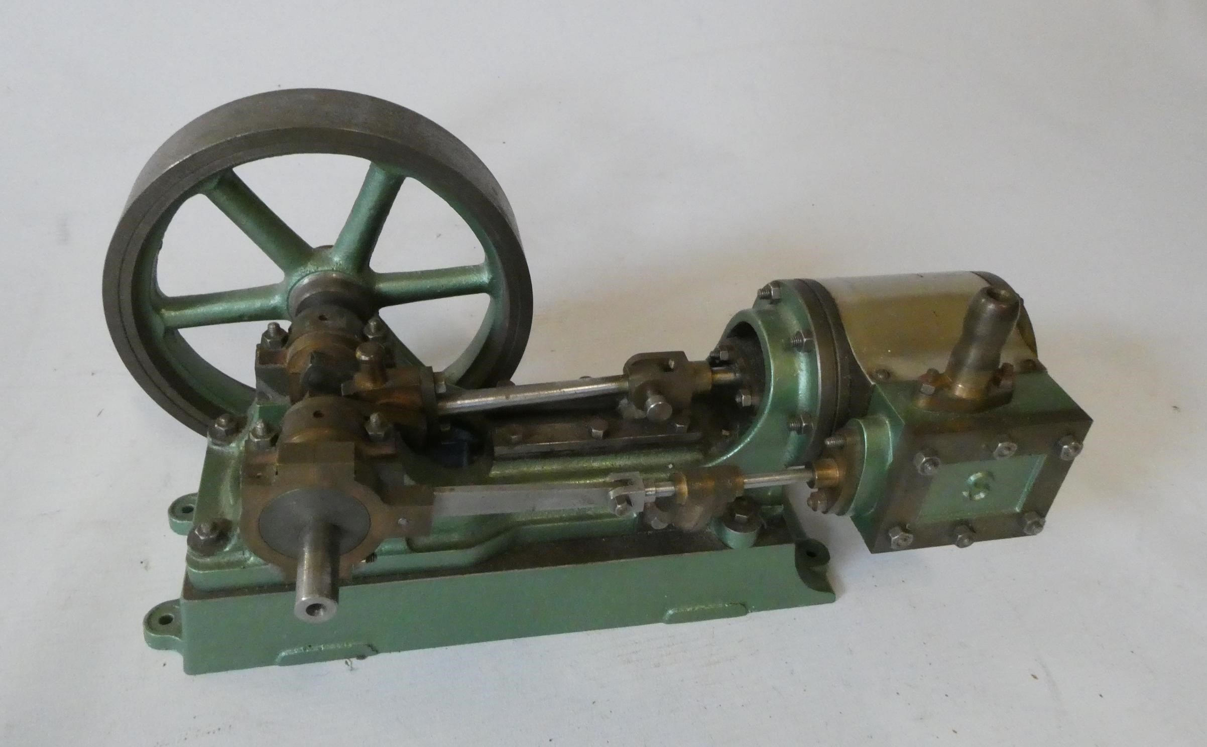 Stuart Turner H9 steam engine, non-reversing model finished in green metallic, good (Est. plus 24% Image