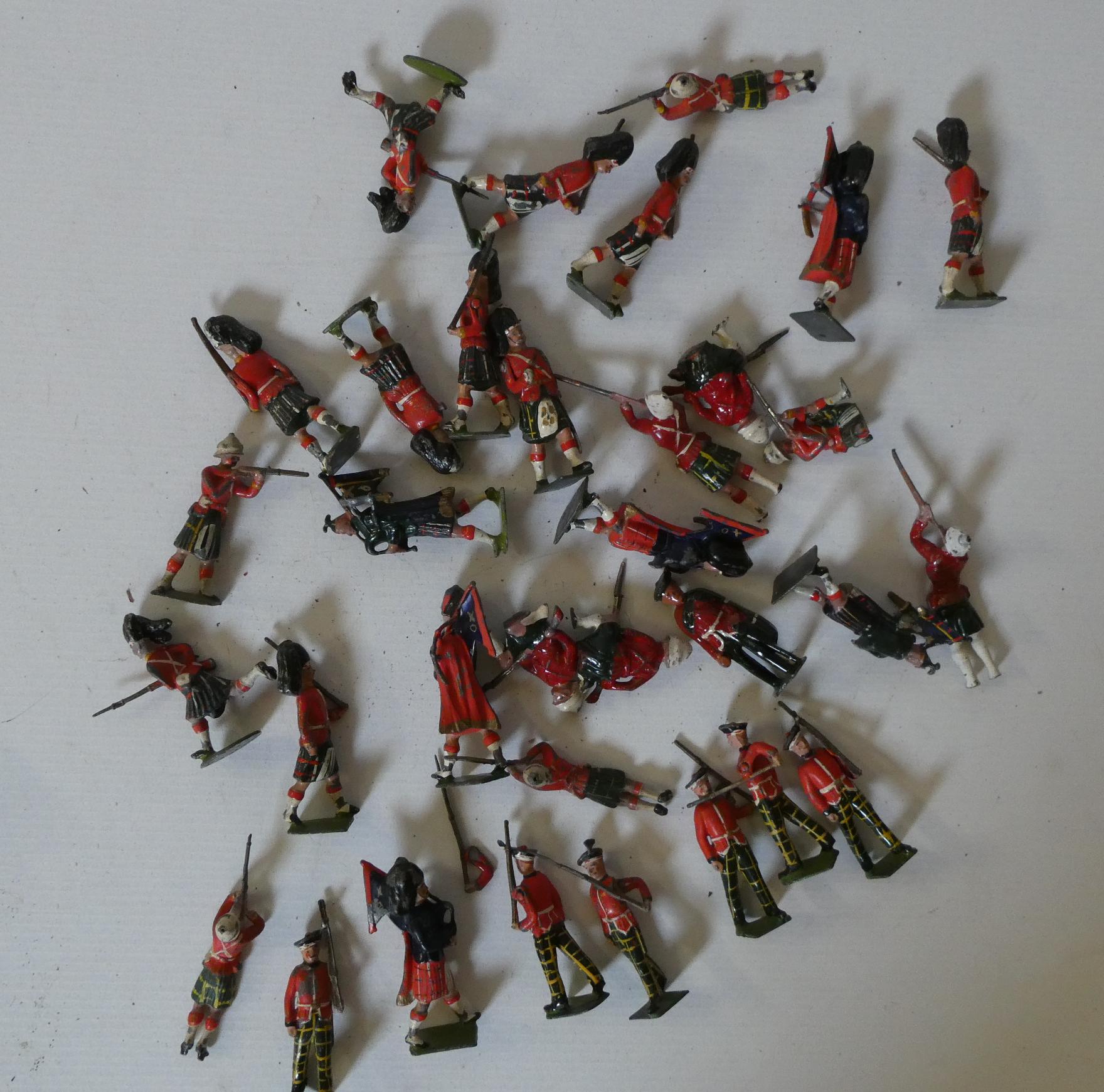 Unboxed Britains solders from Scottish Highland regiments, some paint damage, fair (Est. plus 24% Image