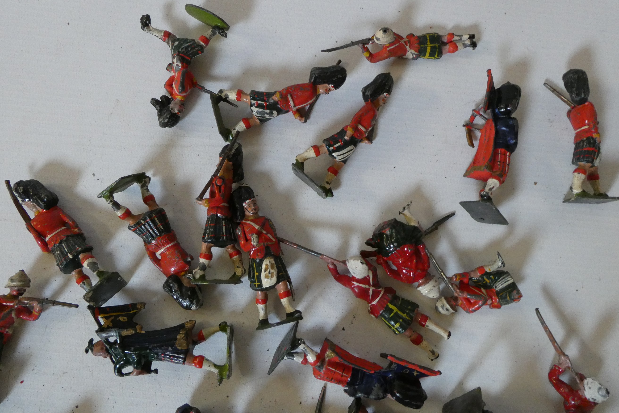 Unboxed Britains solders from Scottish Highland regiments, some paint damage, fair (Est. plus 24% Image