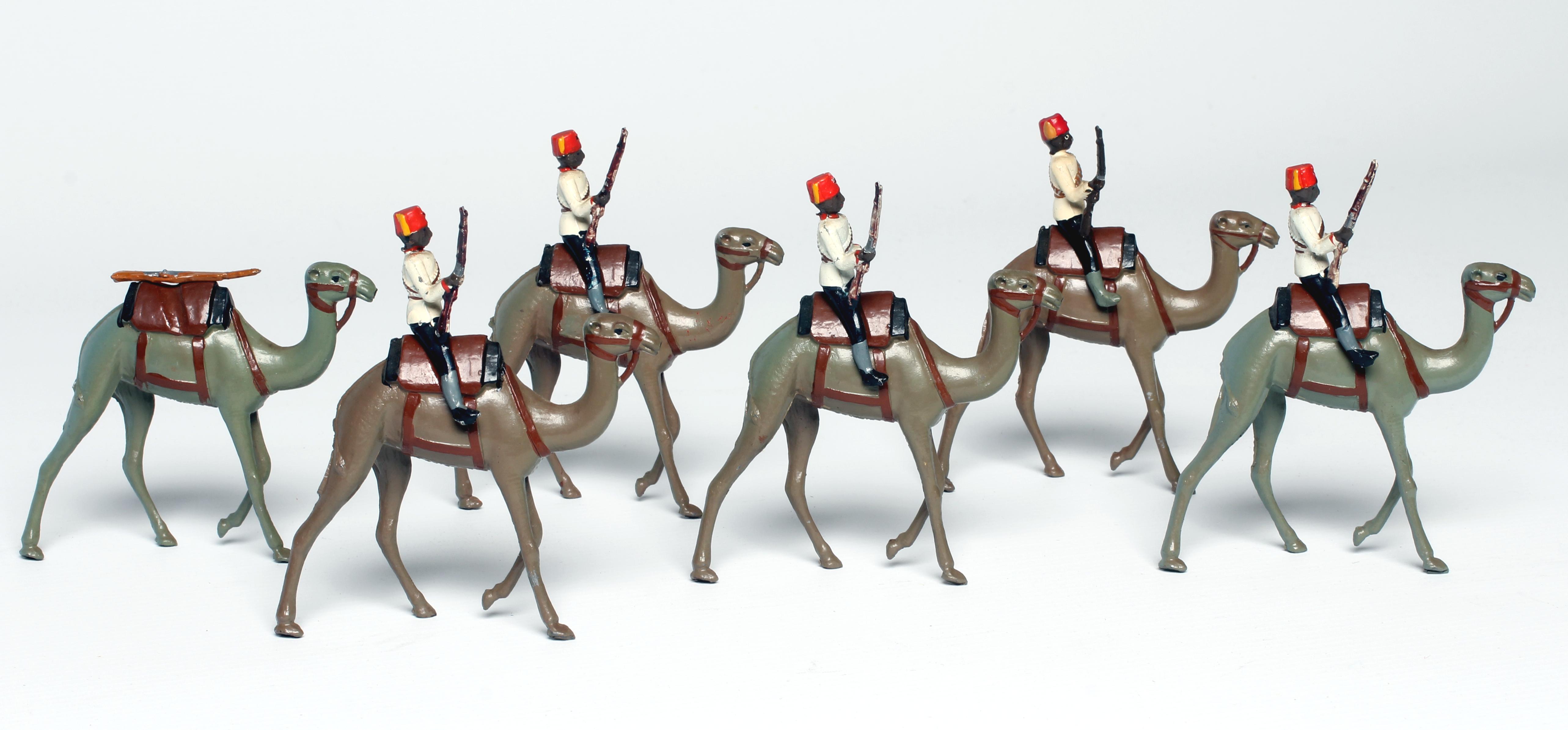 Unboxed Britains Egyptian Camel Corps comprising six camels and five riders, look to have been Image