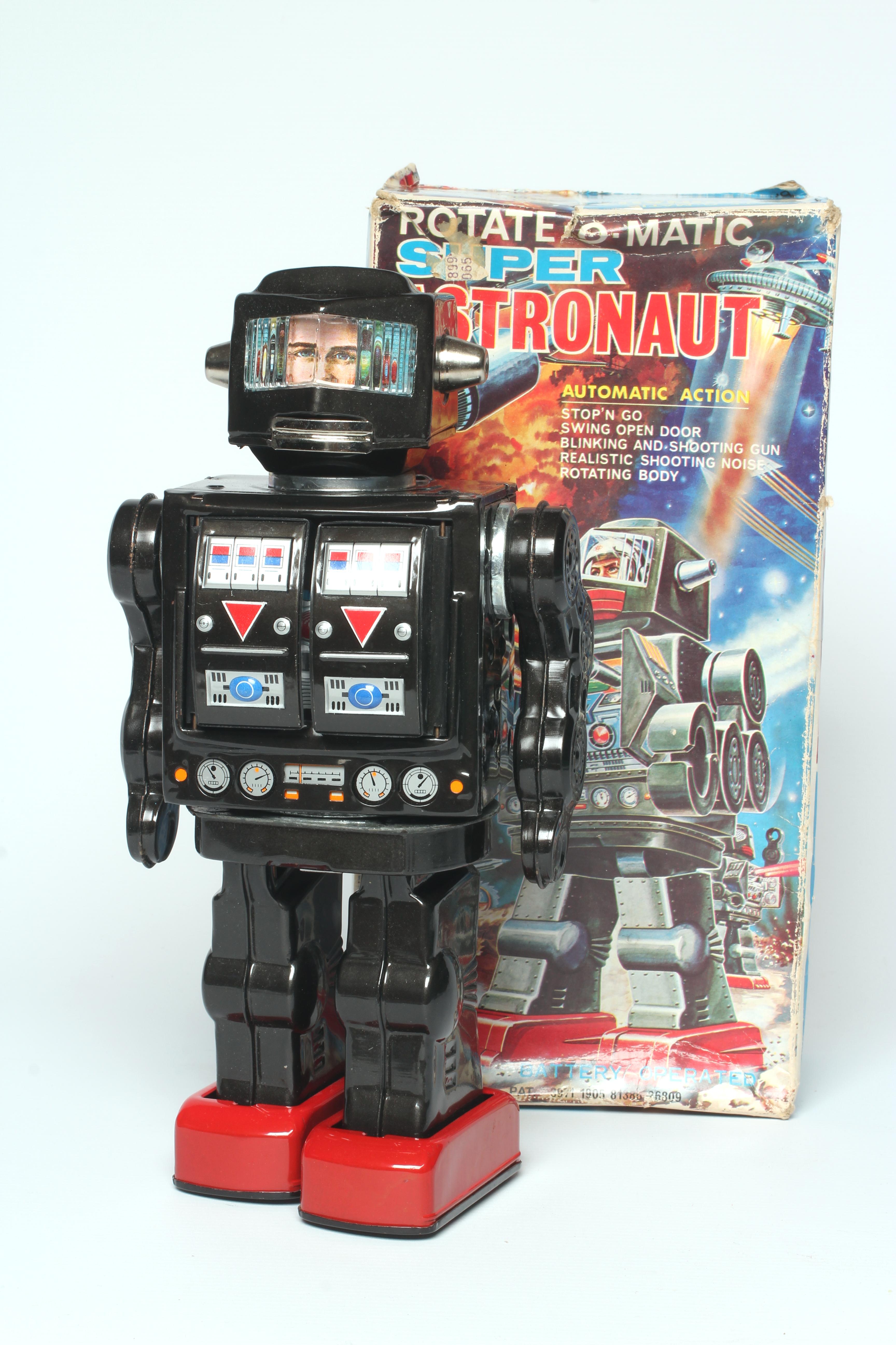 Horikawa Rotomatic Super Astronaut of tinplate and plastic construction, no response when battery is Image
