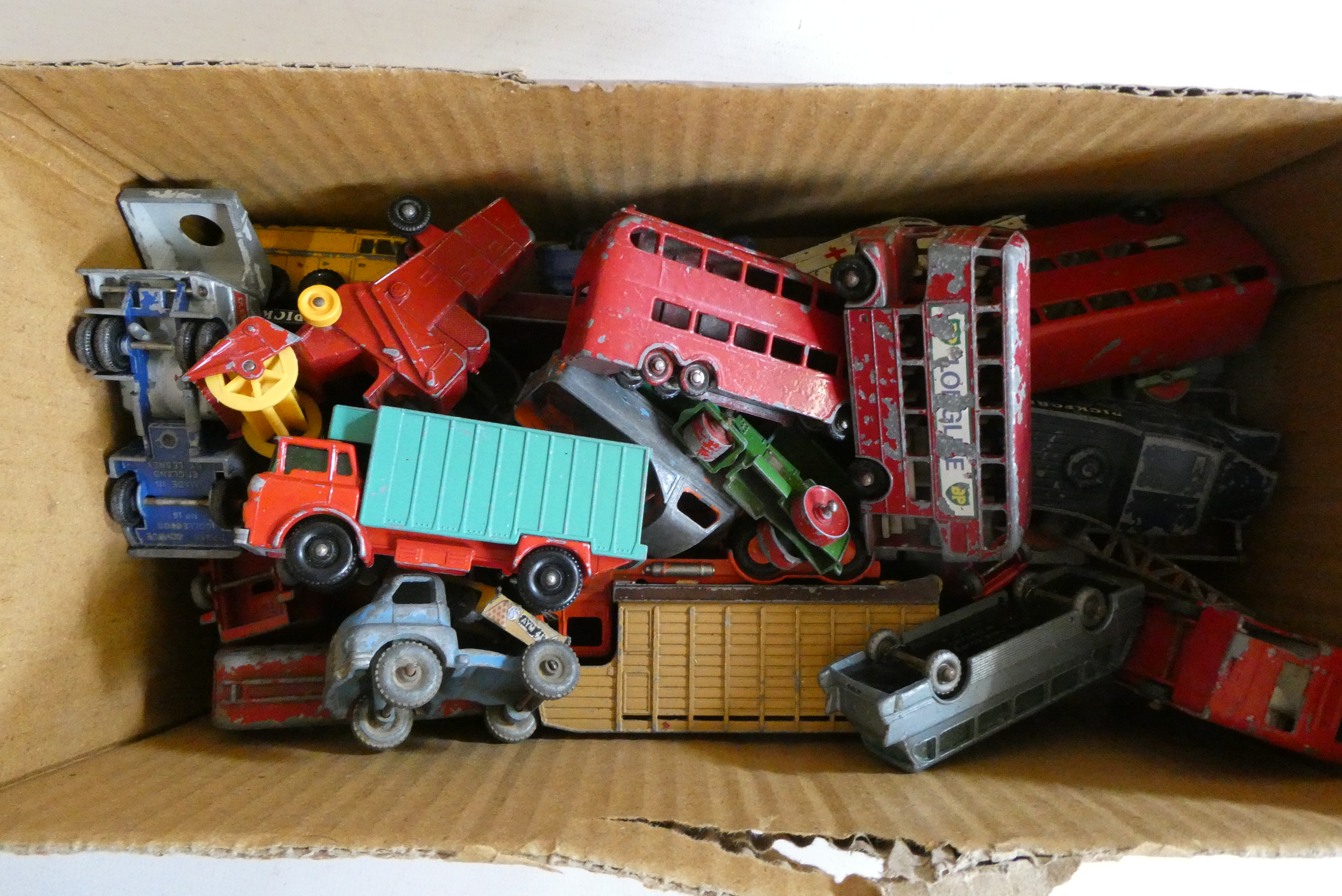 Playworn Matchbox vehicles, most items have paint missing, over painting or damage, poor (Est. plus Image