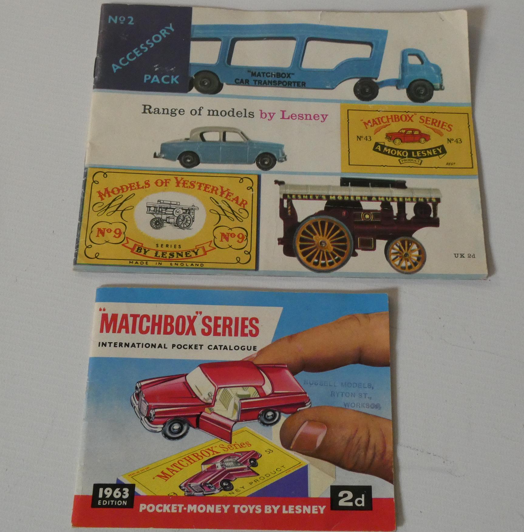 Matchbox toy catalogues No2 and 1963, condition good+ (Est. plus 24% premium inc. VAT) Image