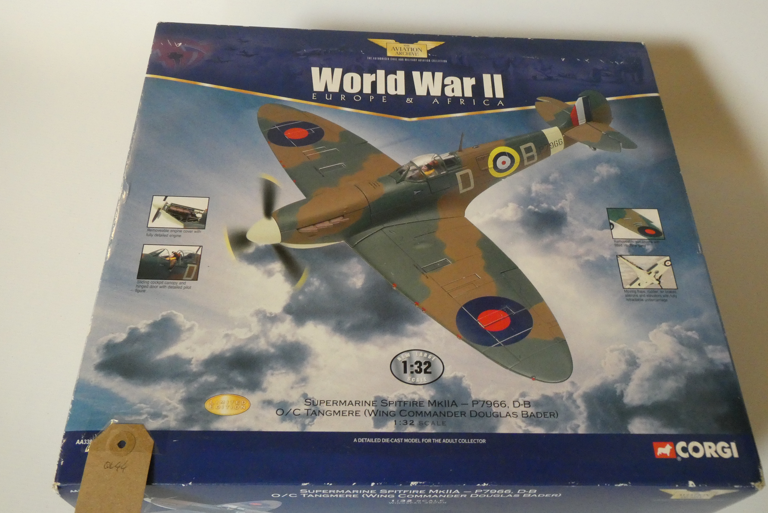 Corgi Aviation A Corgi Aviation Spitfire MKIIA Doulas Bader, boxed, good (Est. plus 24% premium inc. Image