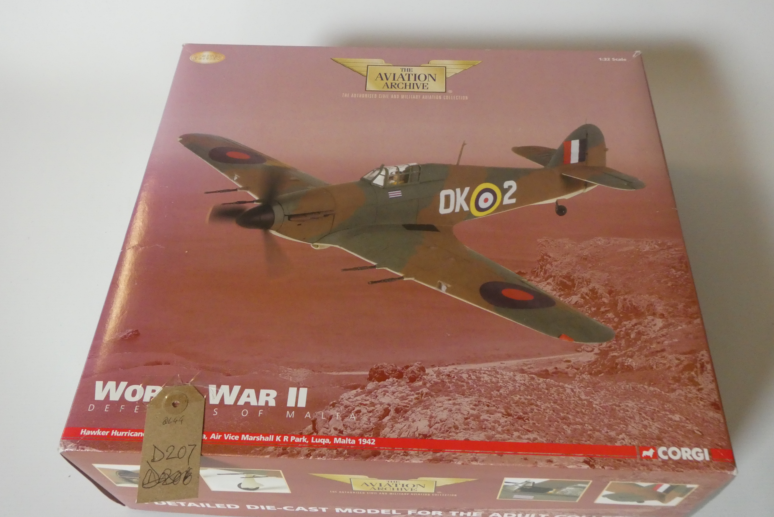 Corgi Aviation Archive Hawker Hurricane llC Luqua Malta, boxed, excellent (Est. plus 24% premium Image