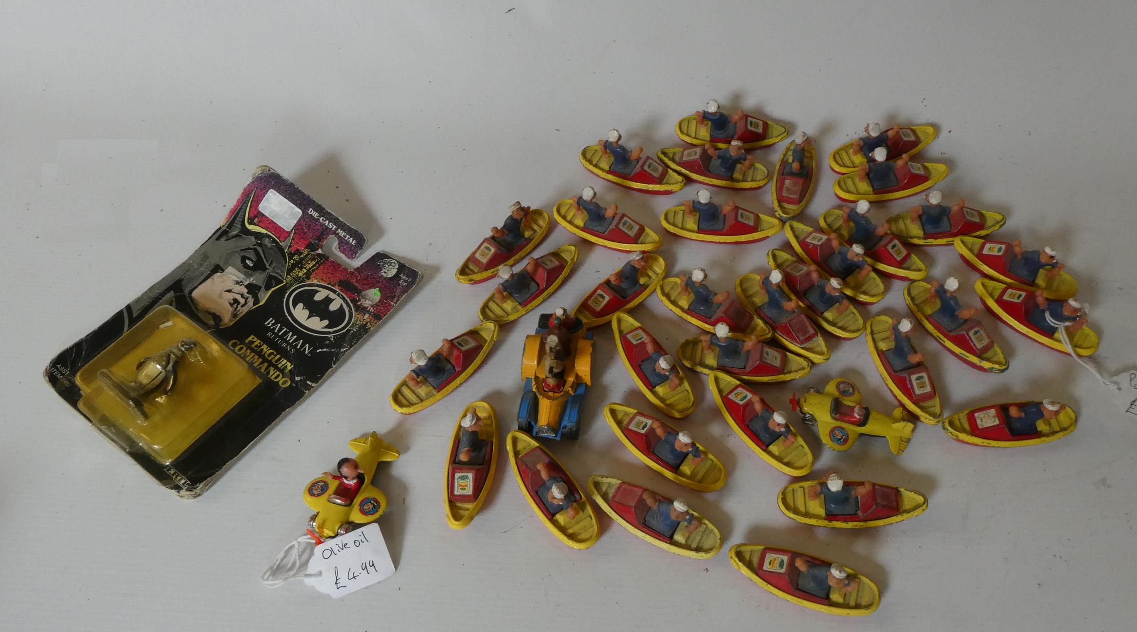 Unboxed playworn Corgi Popeye character figures, fair to poor (Est. plus 24% premium inc. VAT) Image