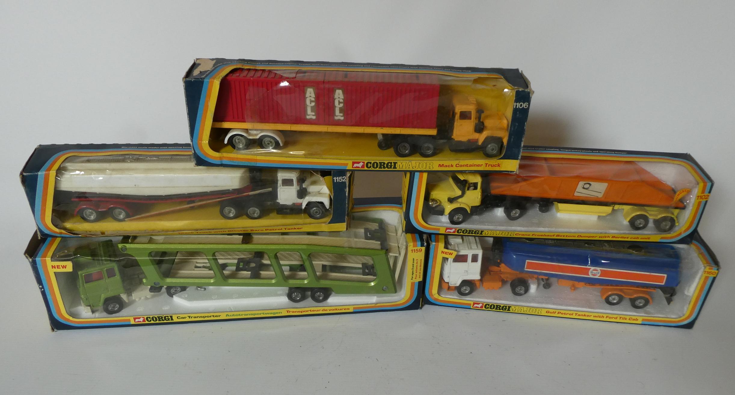 Five Corgi commercial vehicles 1102 Bottom Dumper Image