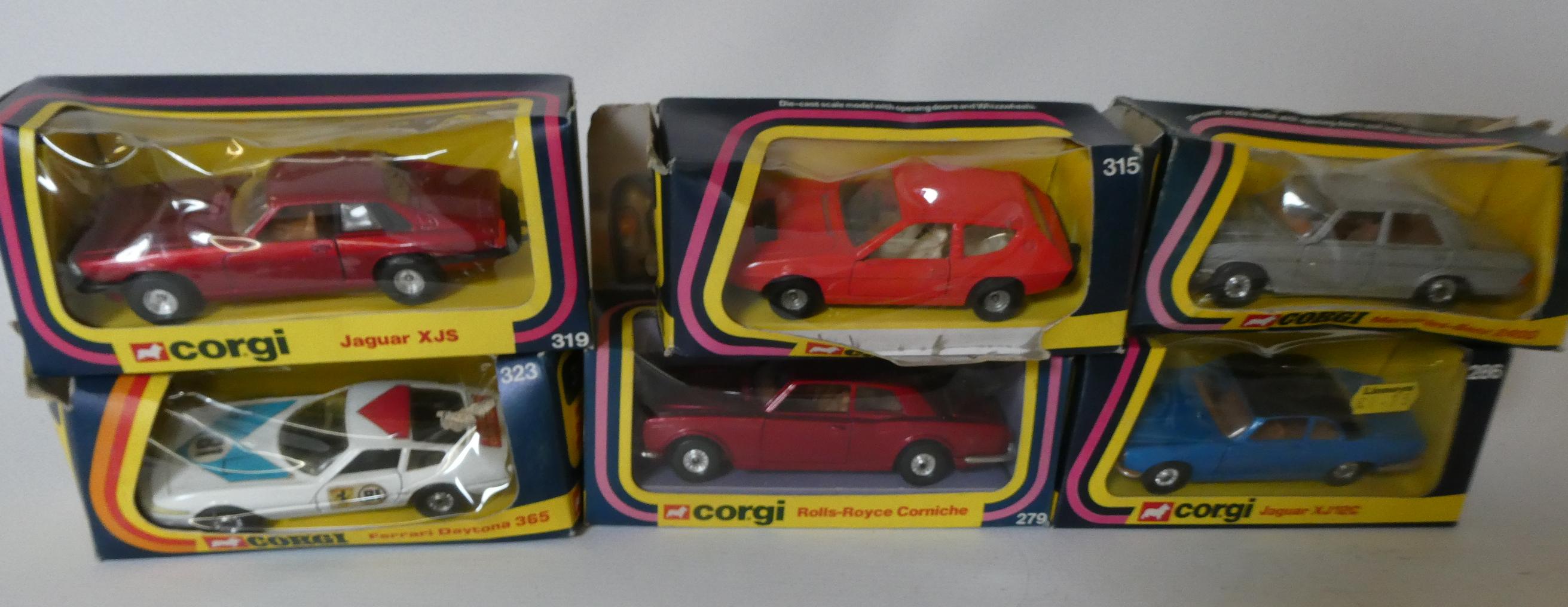 Six Corgi cars comprising 279 Rolls Royce Corniche Image