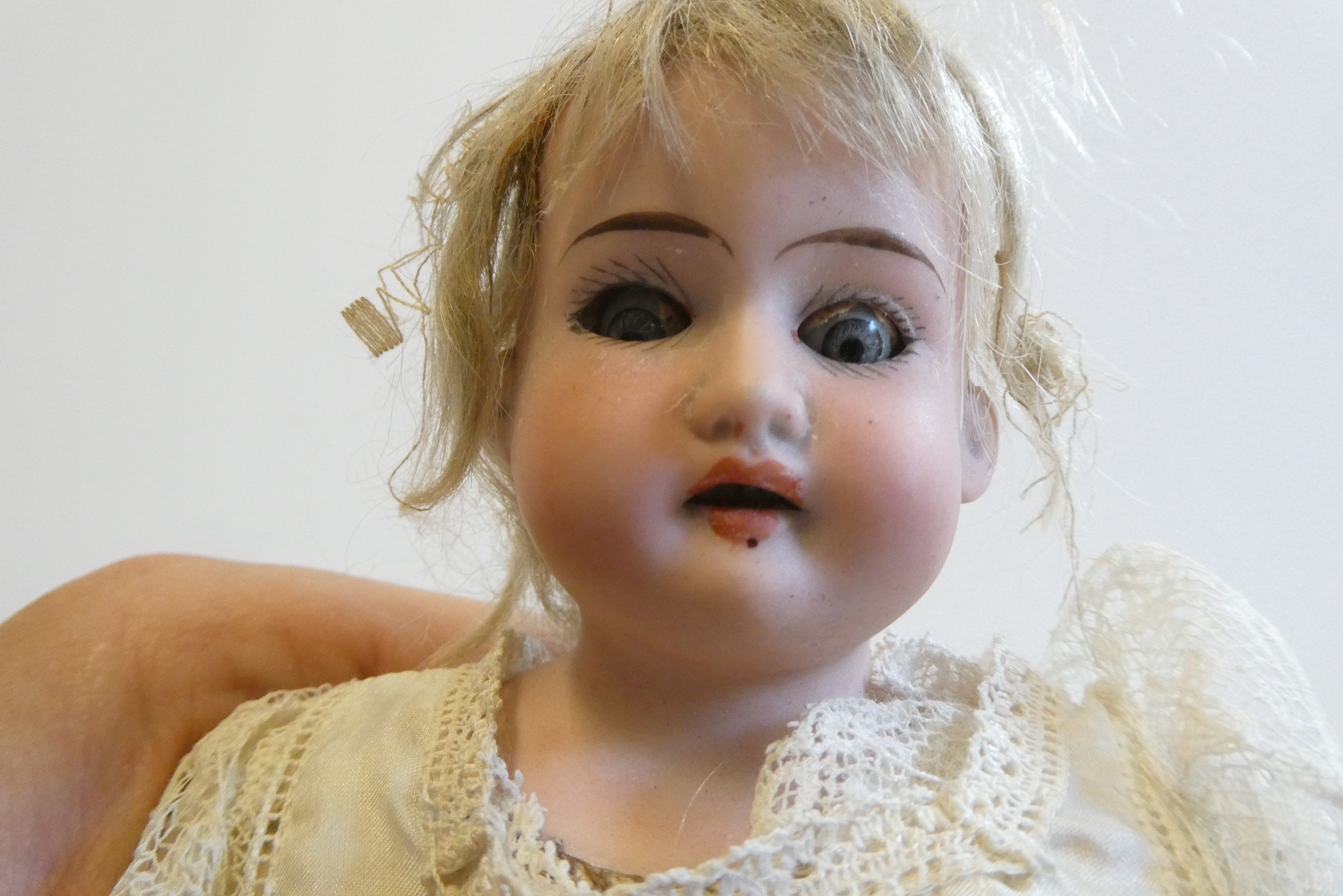 Two German bisque head dolls Image