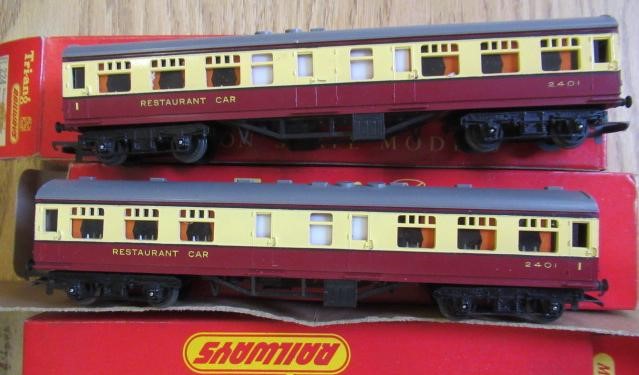 Triang Railways Princess Royal locomotive finished in red with black tender and BR Jinty tank Image