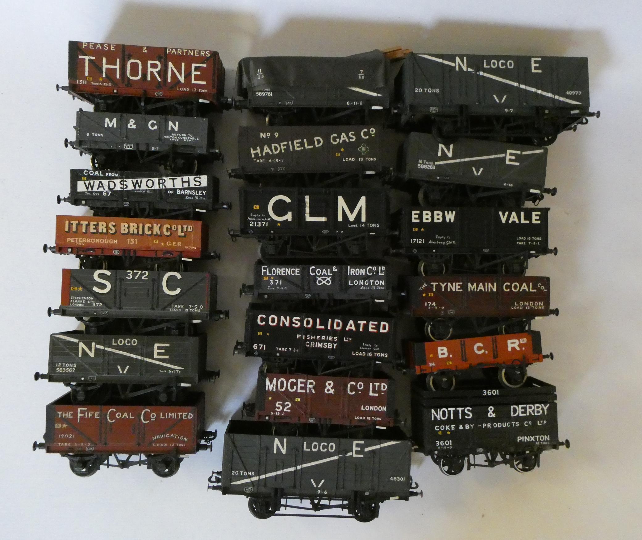 Twenty 0 gauge open coal wagons Image