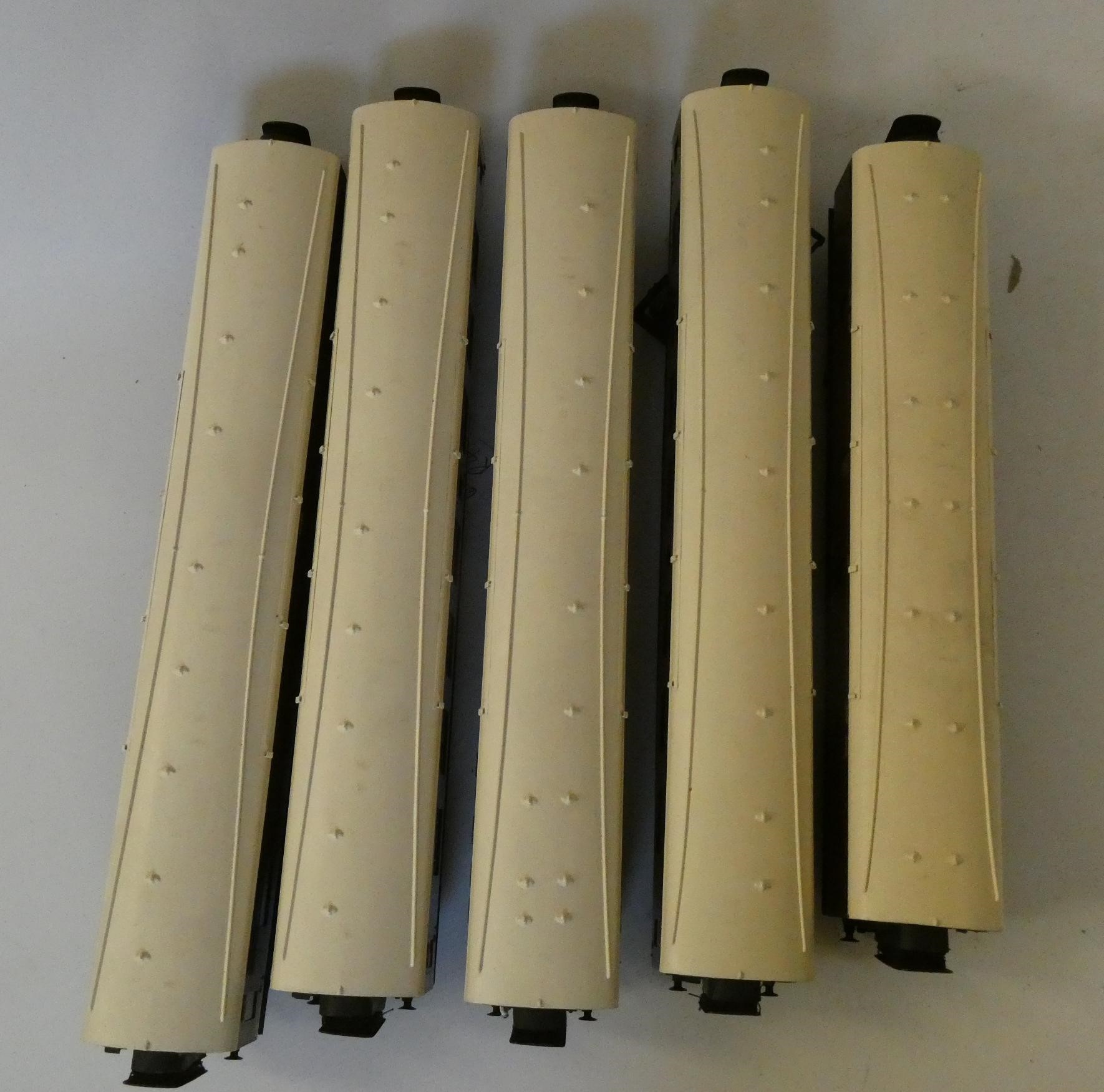 Five Exley K6 LNER Teak bogie coaches. All items have some additional painting Image