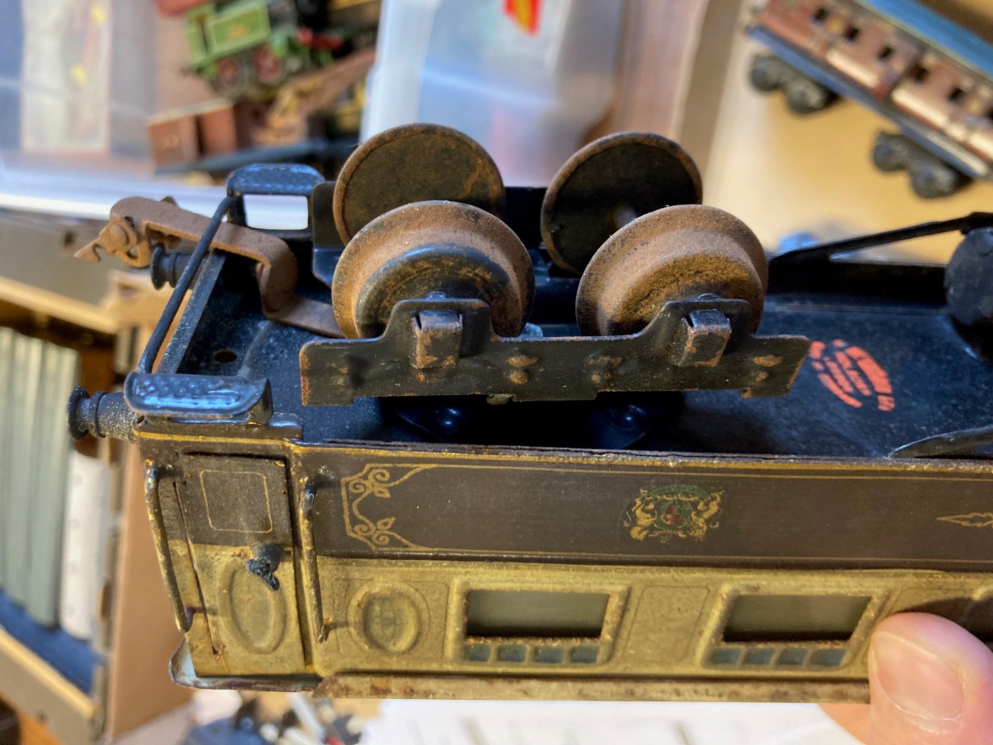 Gamages London (Marklin) O gauge coaches comprising Pullman Alberta and three LMS bogie coaches, Image