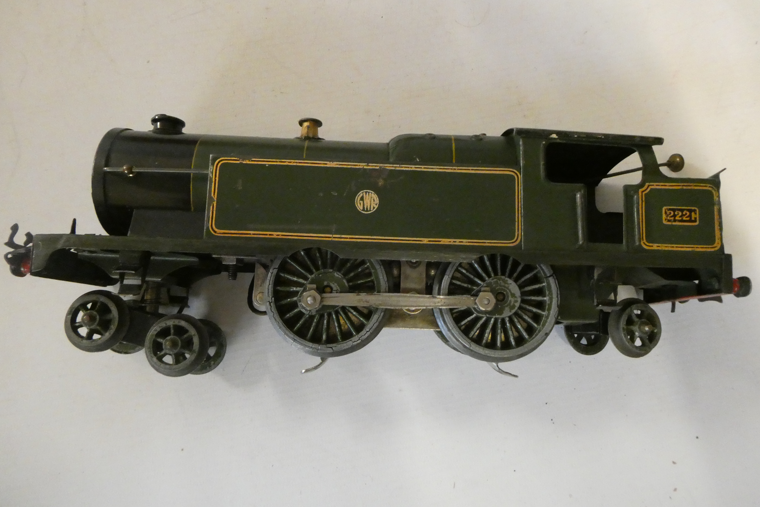 Hornby 20 volt number two special tank in Great Western green, playworn goods trucks and No2 Image
