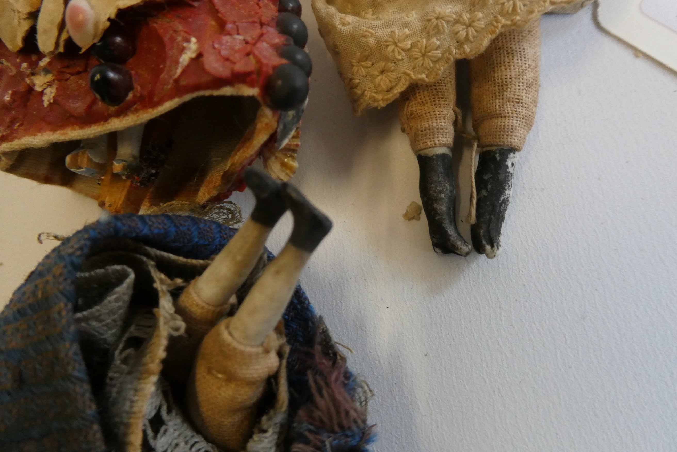 Three Victorian doll's house dolls Image