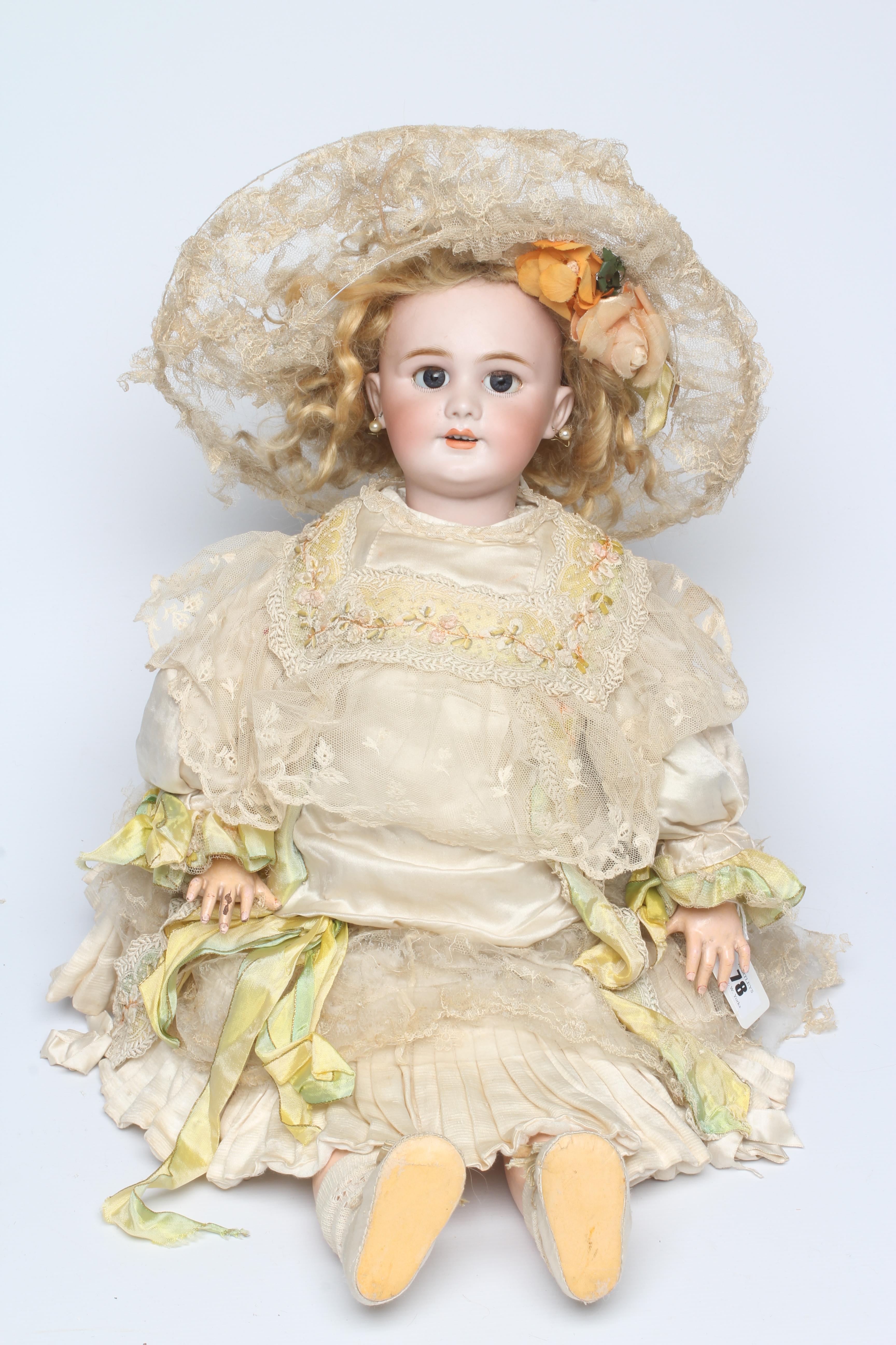 A Tete Jumeau bisque socket head doll Image