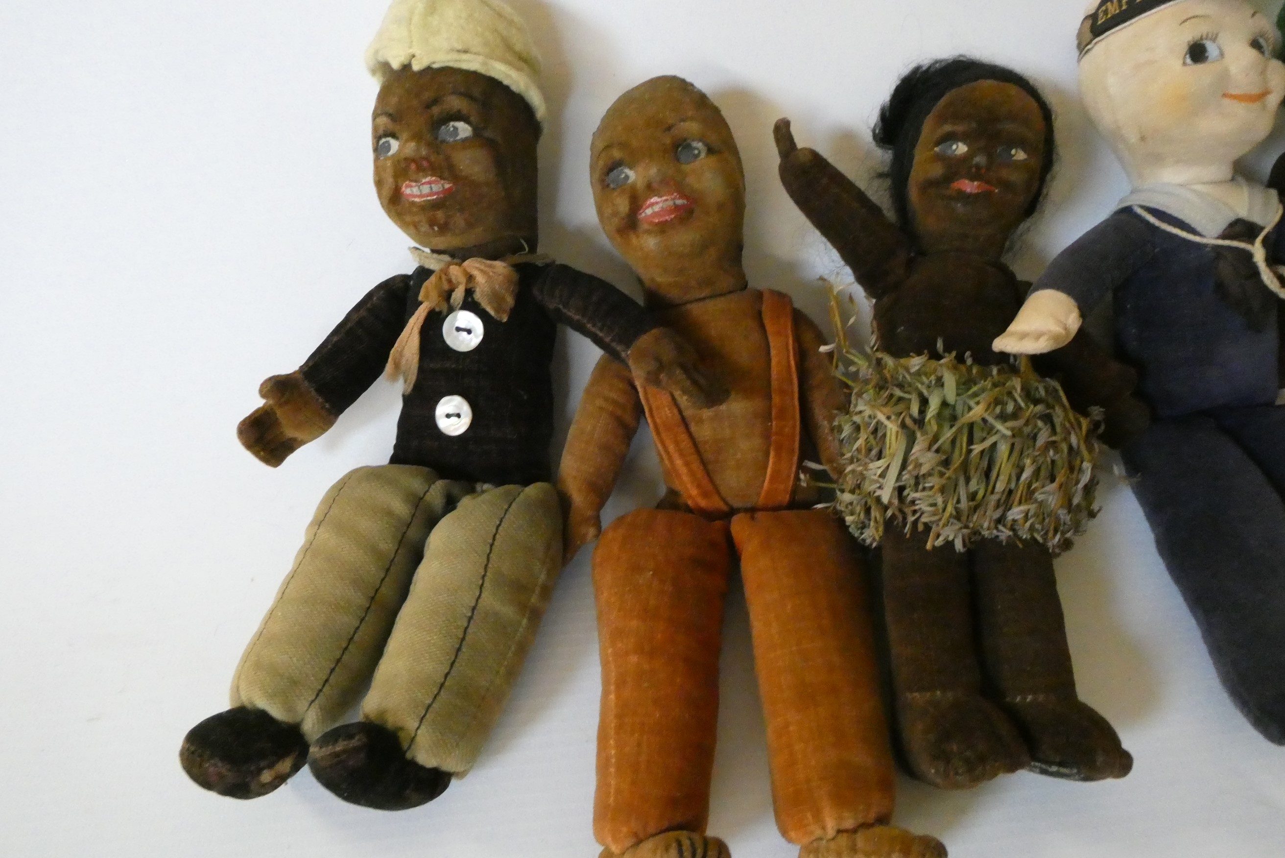 Five Norah Wellings dolls, including a sailor, together with a vintage reversible doll, largest 8 Image