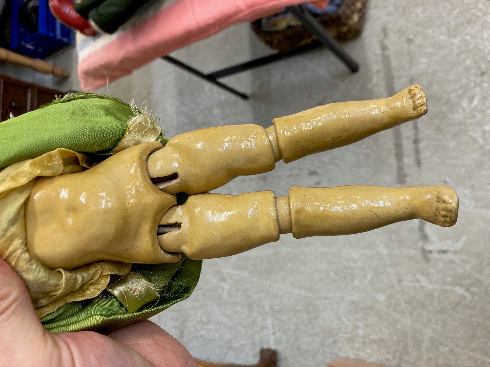 A Simon & Halbig bisque socket head Asian girl doll Image