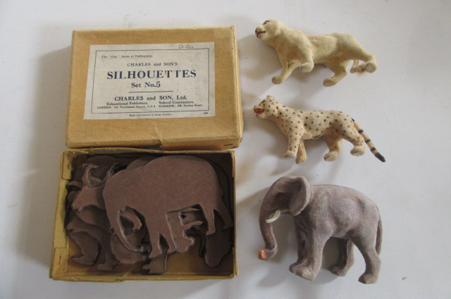 Eleven card silhouettes of wild animals by Charles & Son Image