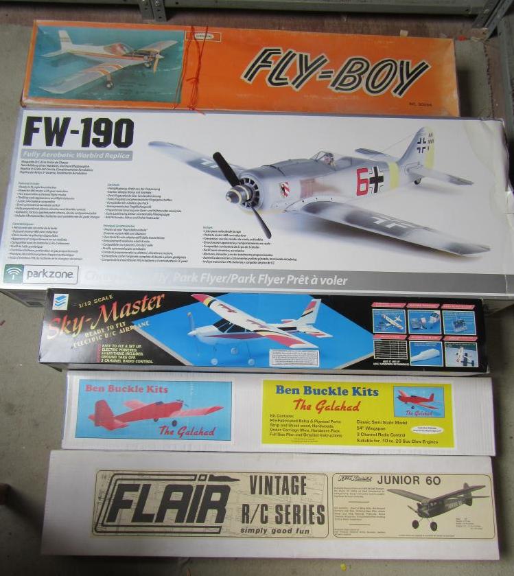 Eight various aeroplane and other kits Image