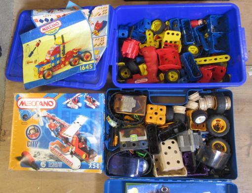 Three Meccano and Meccano Junior outfits Image