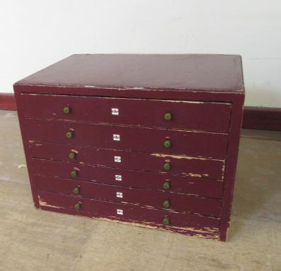 A Meccano dealer's six drawer storage cabinet Image