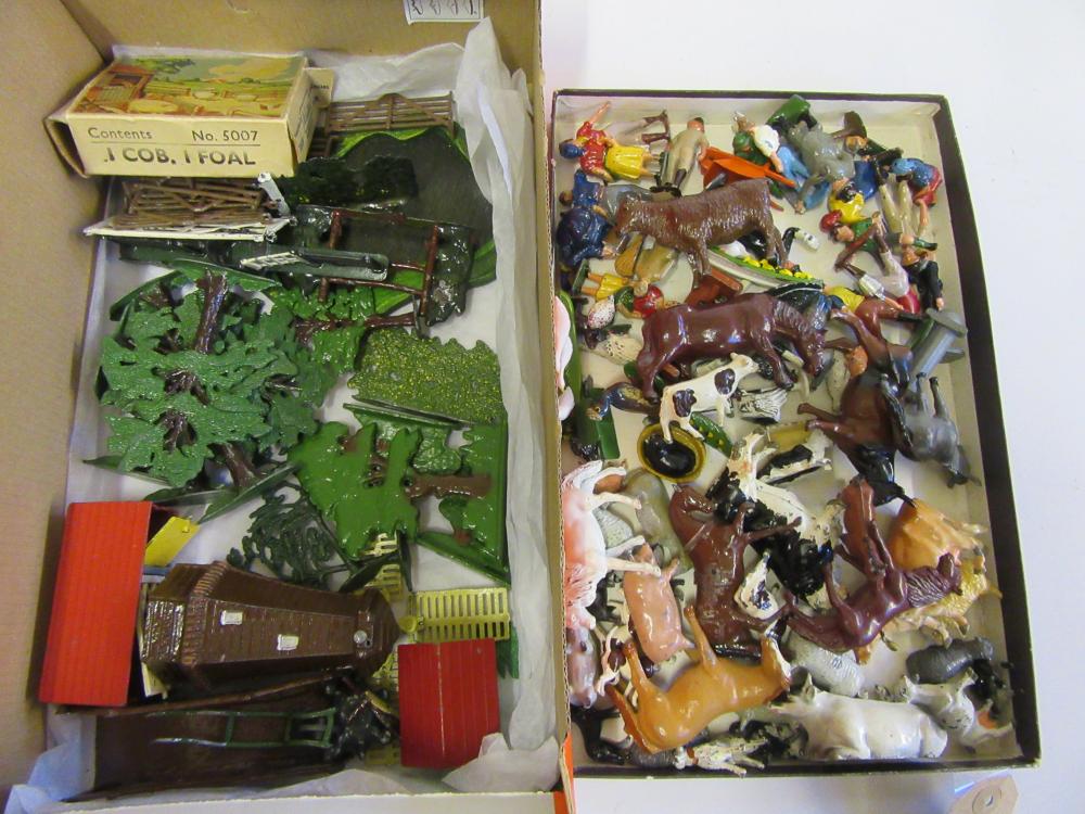 A quantity of Britains rural figures Image