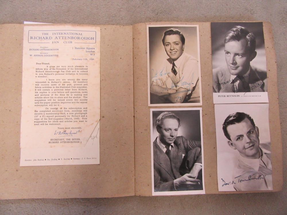 An album of late 1940's/early 1950's photographs of stage and screen stars Image