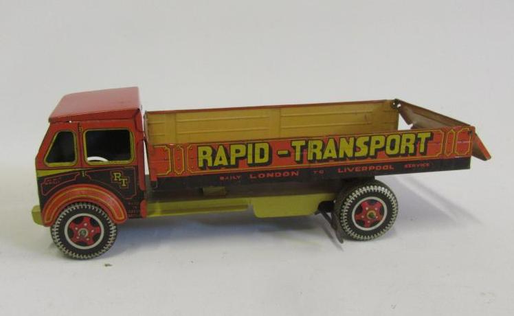 A Mettoy mid 20th century "Rapid Transport" tipper lorry Image