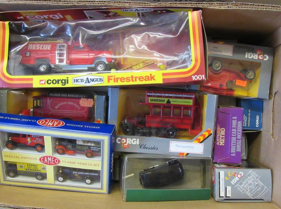 Twenty two Corgi Classic and other mainly fire engine models Image