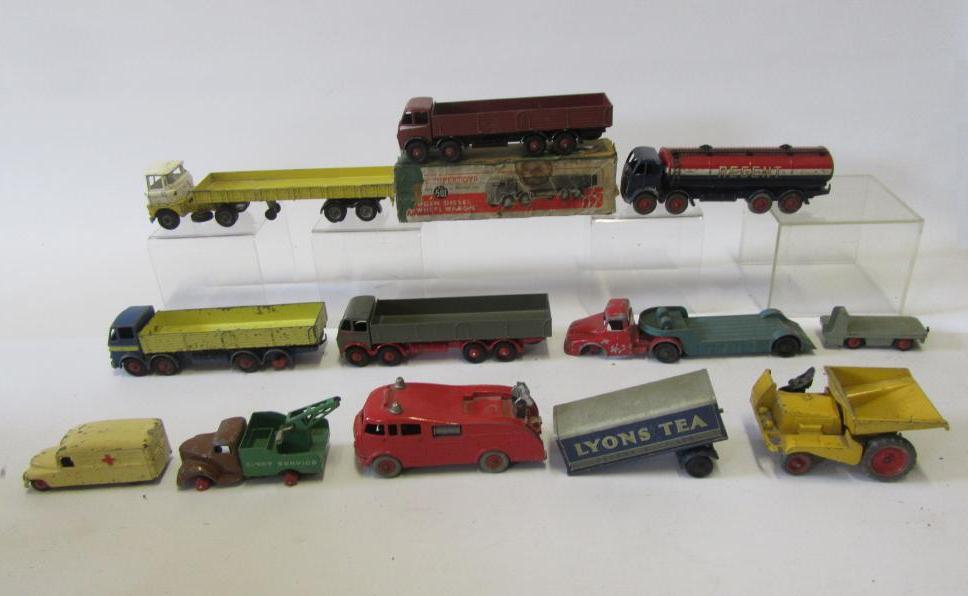 Ten mainly commercial Dinky models including Regent Tanker and two Foden eight wheel wagons (one Image