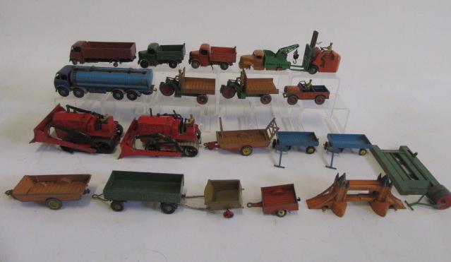Eighteen playworn Dinky Commercial models Image