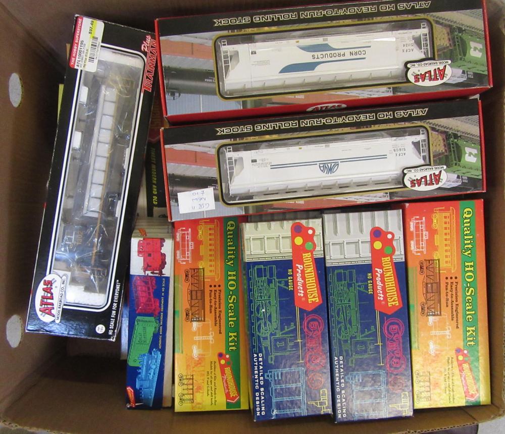 Thirty five American Railways goods trucks and unassembled wagon kits Image