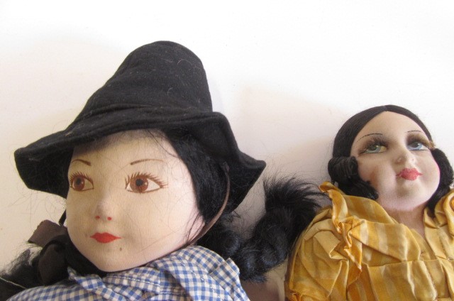 A Norah Wellings Welsh costume doll wearing a black felt hat Image